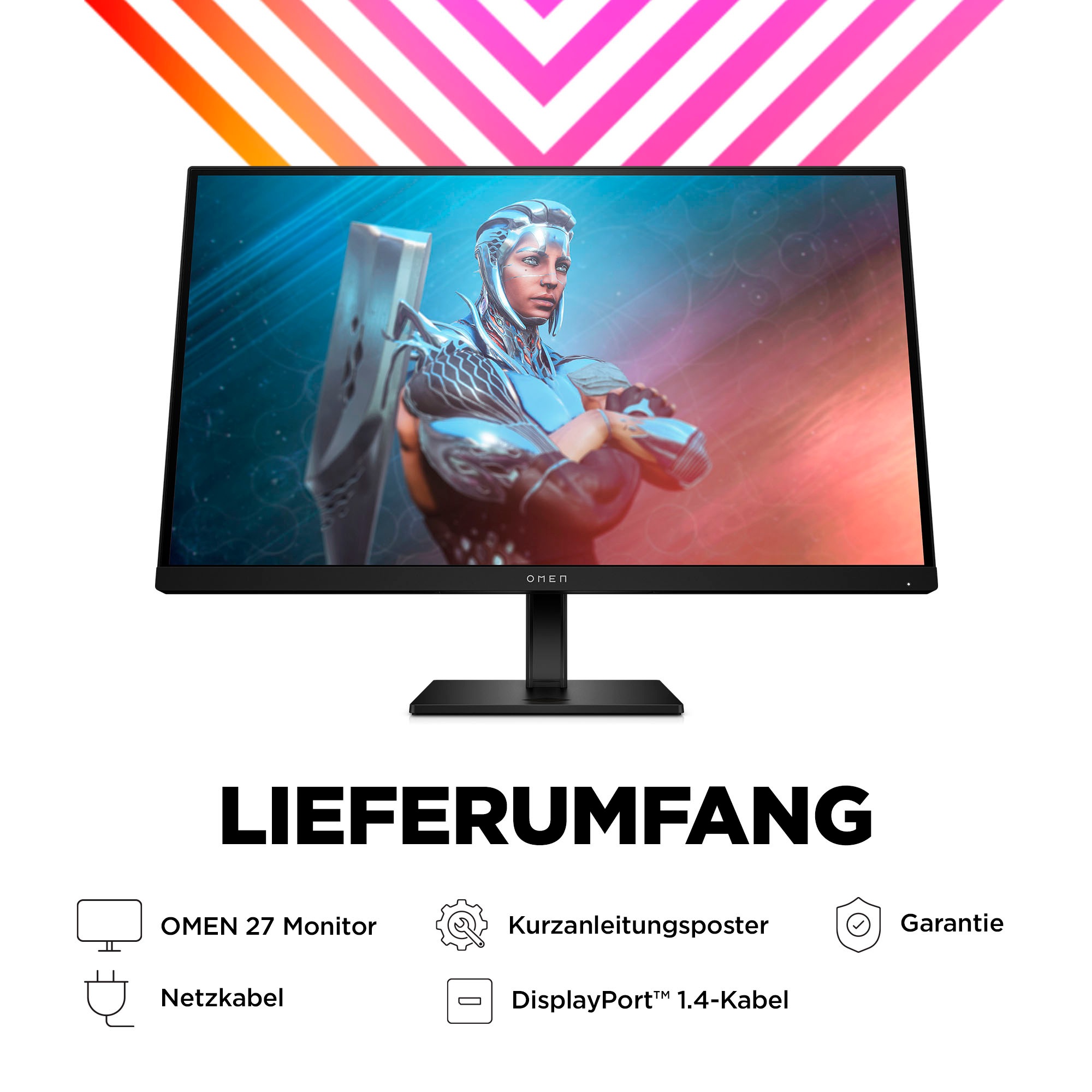 HP Gaming-Monitor »OMEN 27 G2 (HSD-0155-A)«, 69 cm/27 Zoll, 1920 x 1080 px, Full HD, 1 ms Reaktionszeit, 165 Hz
