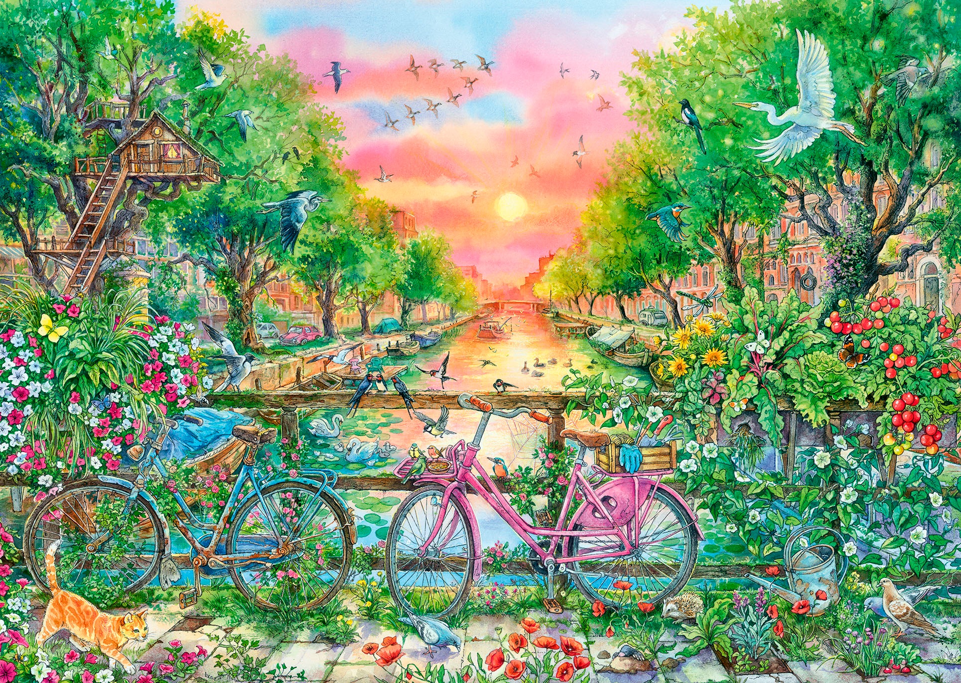 Ravensburger Puzzle »Verträumte Fahrräder in Amsterdam«, (1000 tlg.), Made in Germany