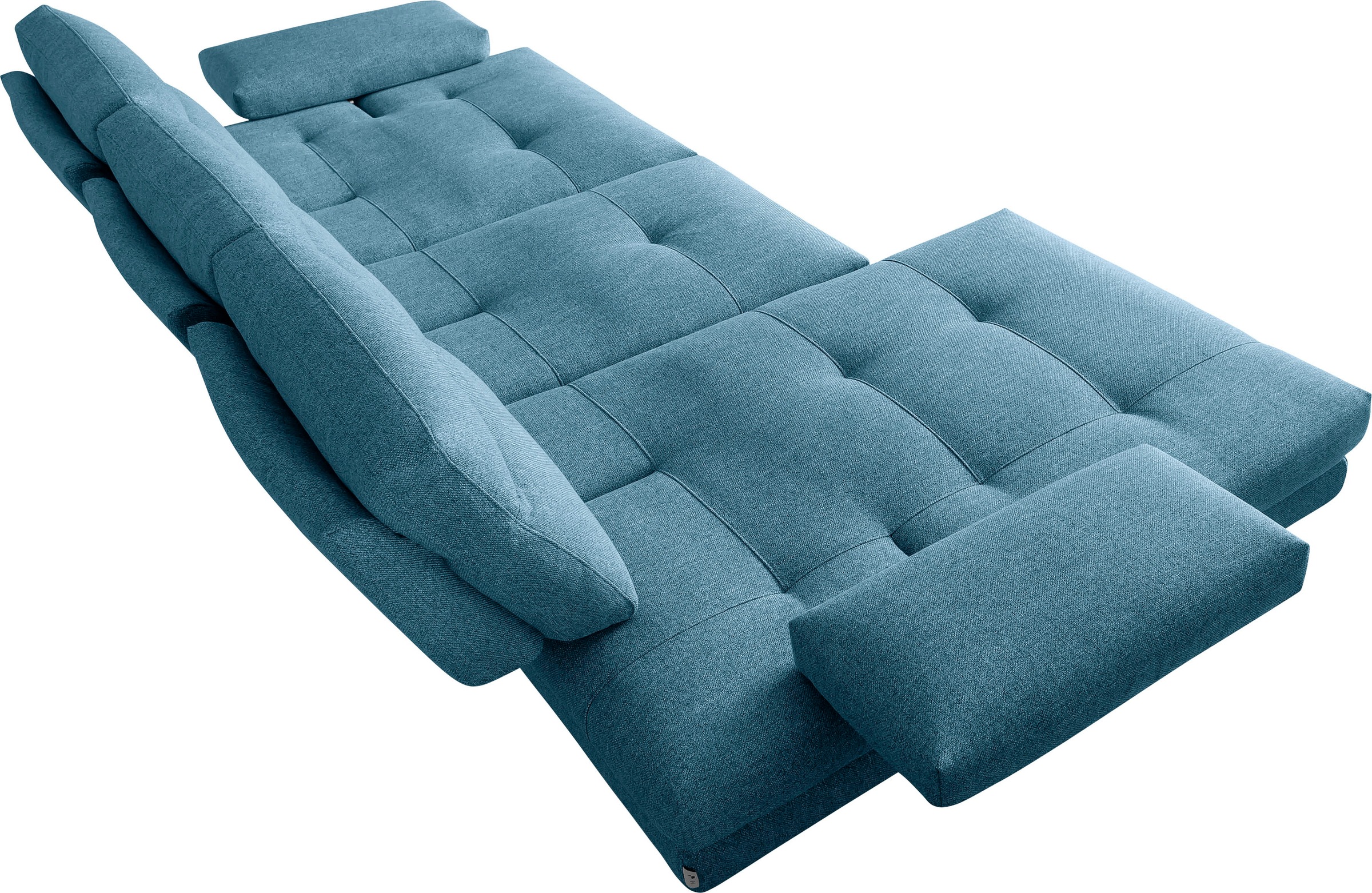 CALIA ITALIA Ecksofa »Toby Wing, L-Form, Designsofa mit sensationellem Sitzkomfort«, inklusive Sitztiefenverstellung, Füße in chrom glänzend