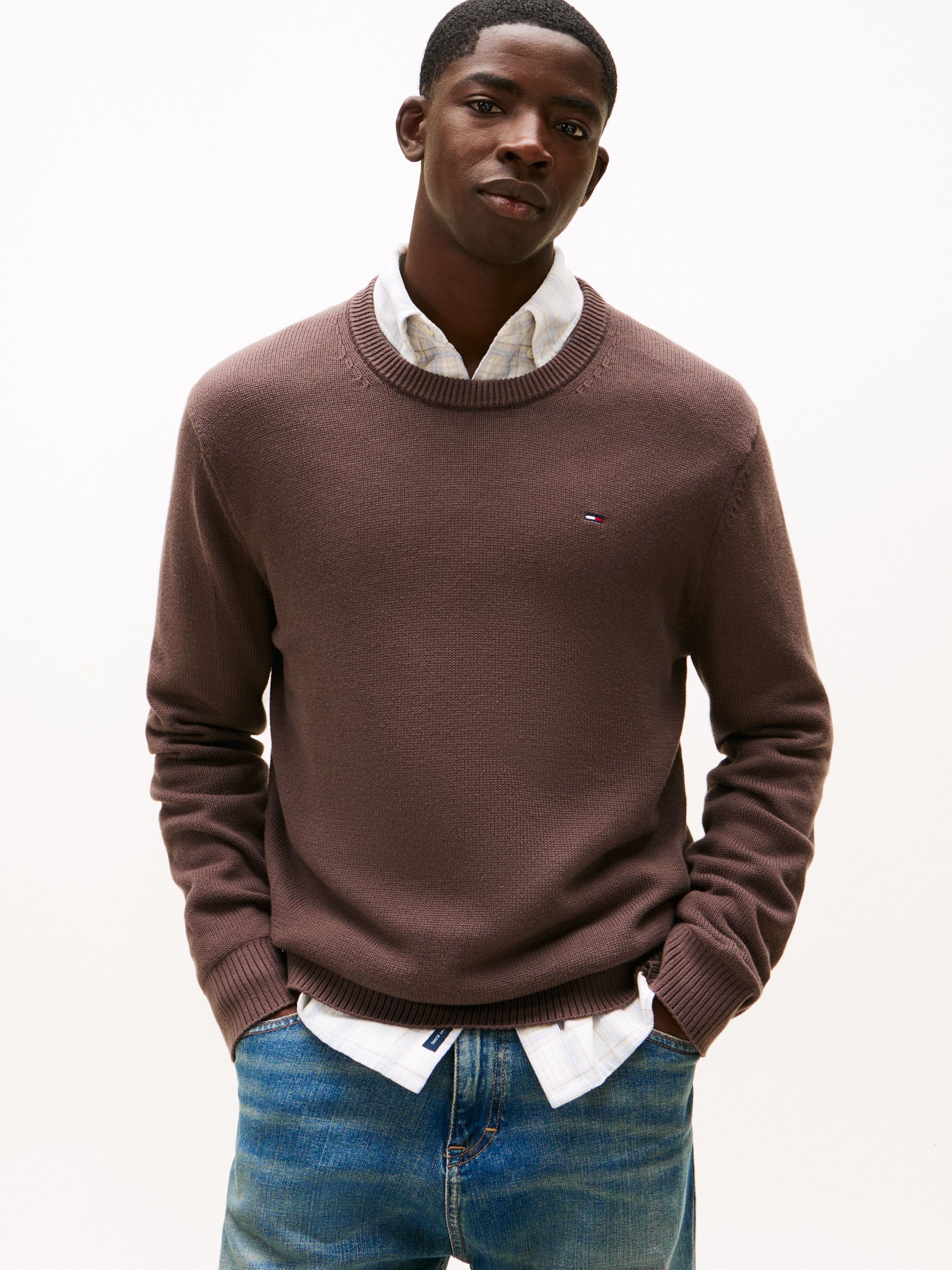 Tommy Jeans Rundhalspullover Slim fit mit Rundhalsausschnitt günstig online kaufen