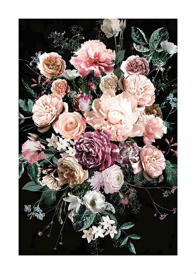 Komar "Charming Bouquet" Blumen 1 Stk. tlg. Wandbild zur Dekoration - ohne Rahmen
