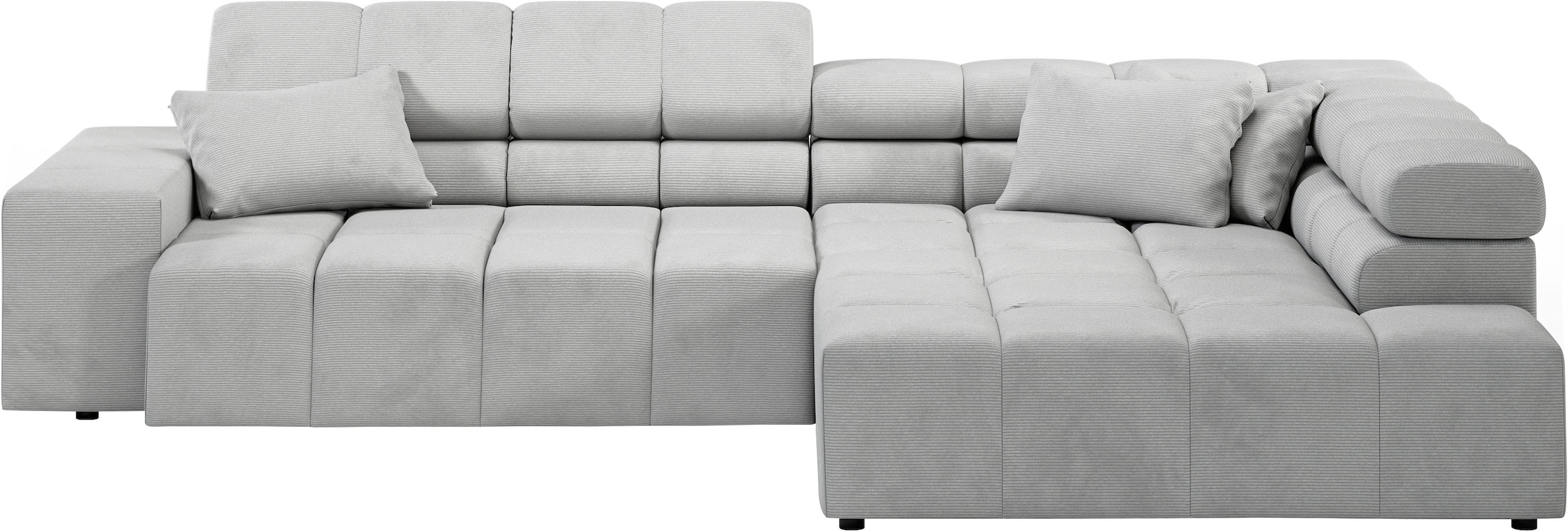 INOSIGN Ecksofa »Ancona incl. Kopfteilverstellung, OTTOs Choice, Breite 319cm, L-Form«, wahlweise motorische Sitztiefenverstellung, auch in Cord + Easy Care