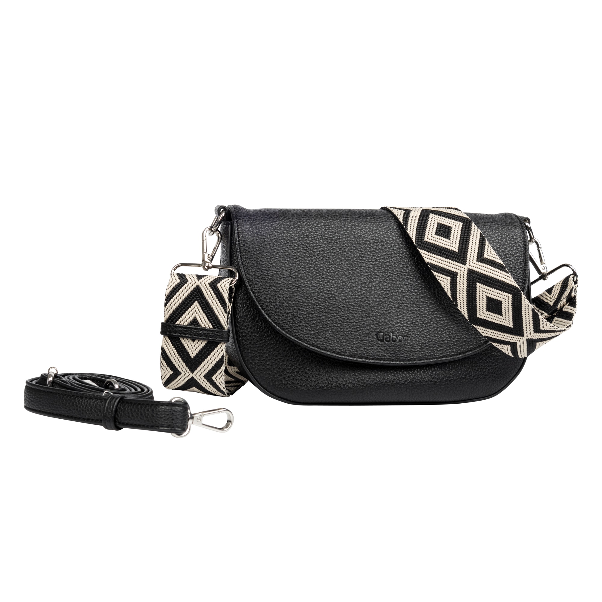 Gabor Umhängetasche "Linda" Damen Schultertasche mit elegantem Schultergurt aus edlem Gewebeband