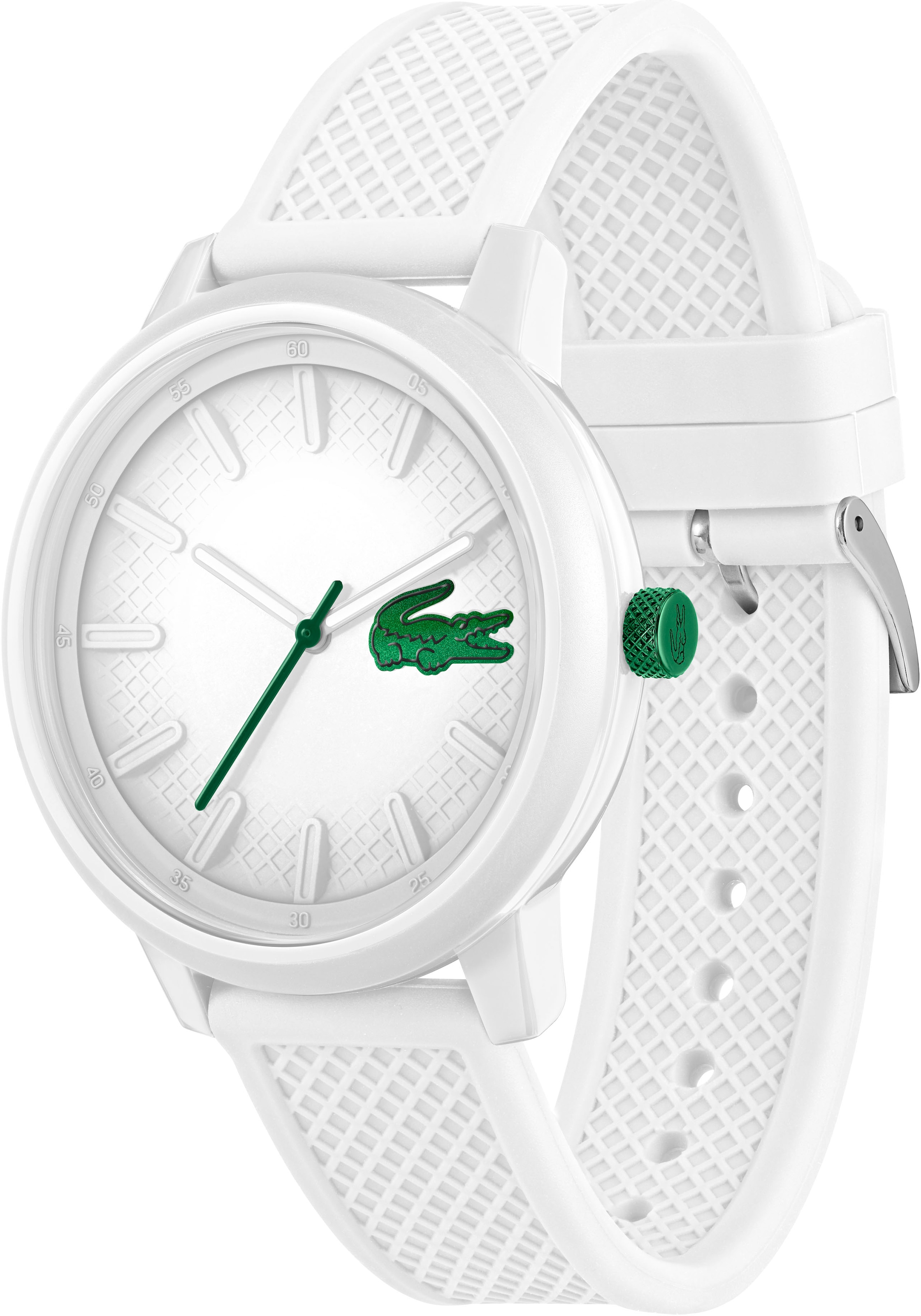 Lacoste Quarzuhr »LACOSTE.12.12«, Armbanduhr, Herrenuhr, Silikonarmband