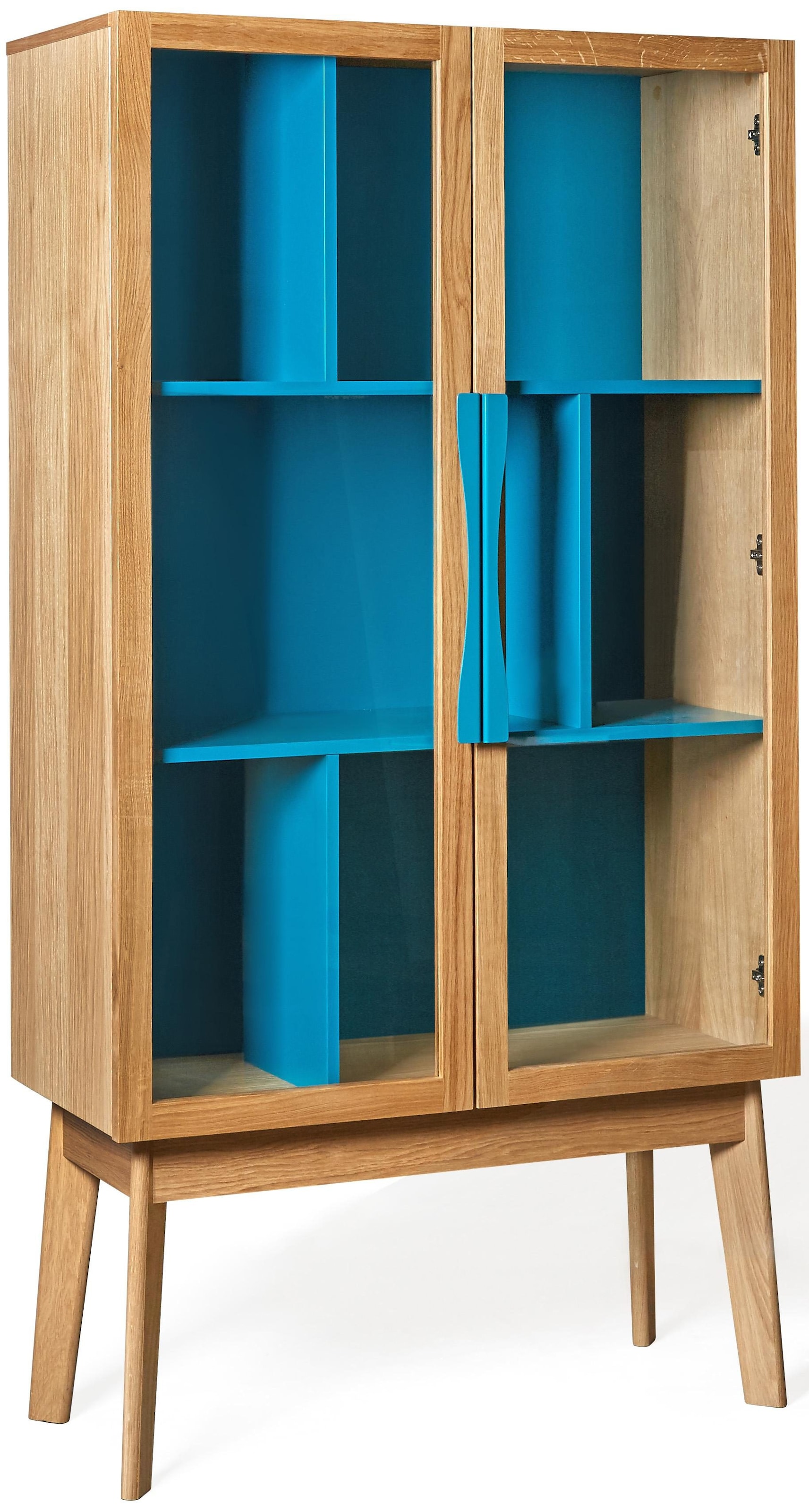 Vitrine BAUR »Hilla«, Woodman 88 cm mit | Breite Glaseinsatz Türen