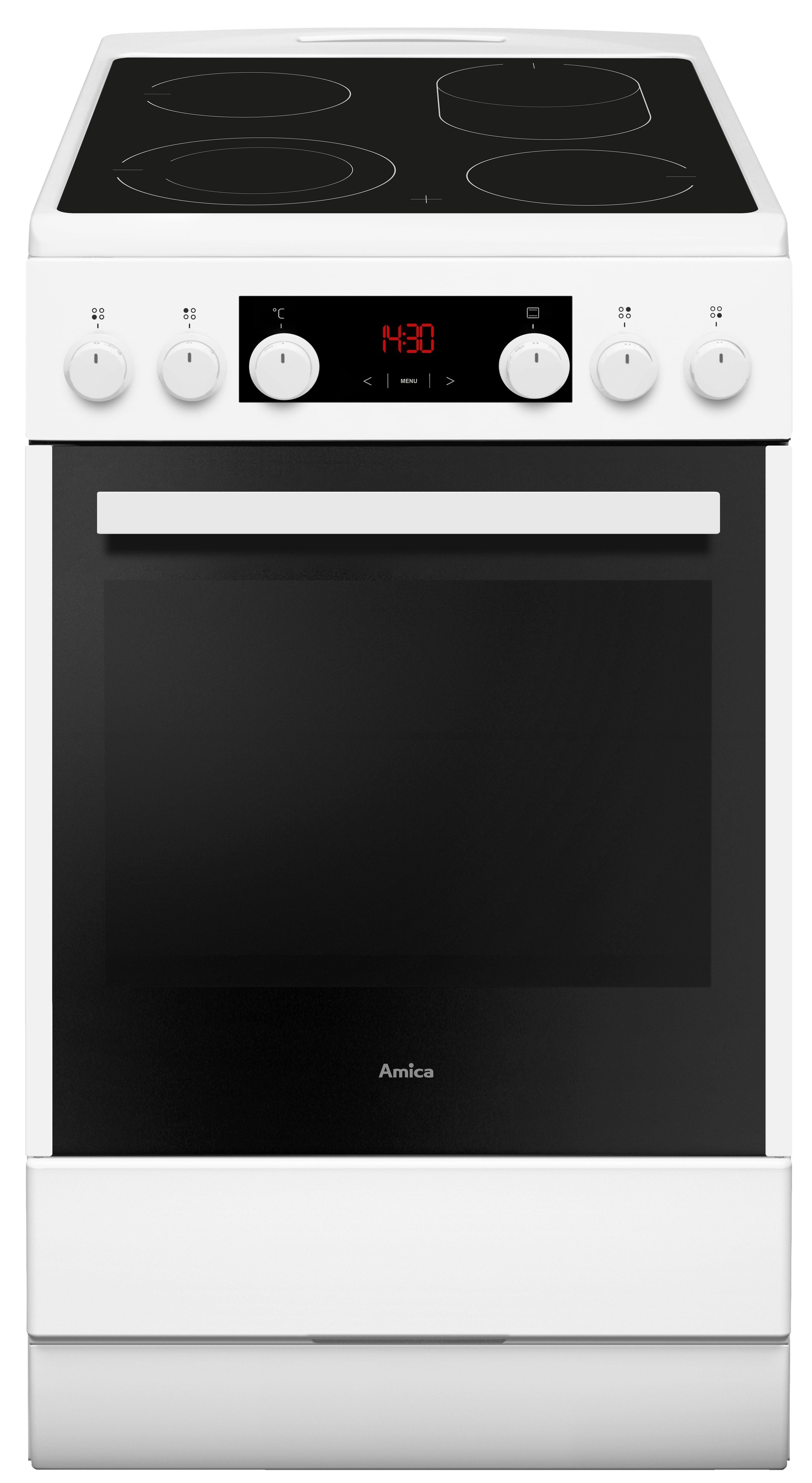 Amica Elektro-Standherd »SHC 914 100 W«, mit 2-fach-Teleskopauszug, Steam Clean, softClose
