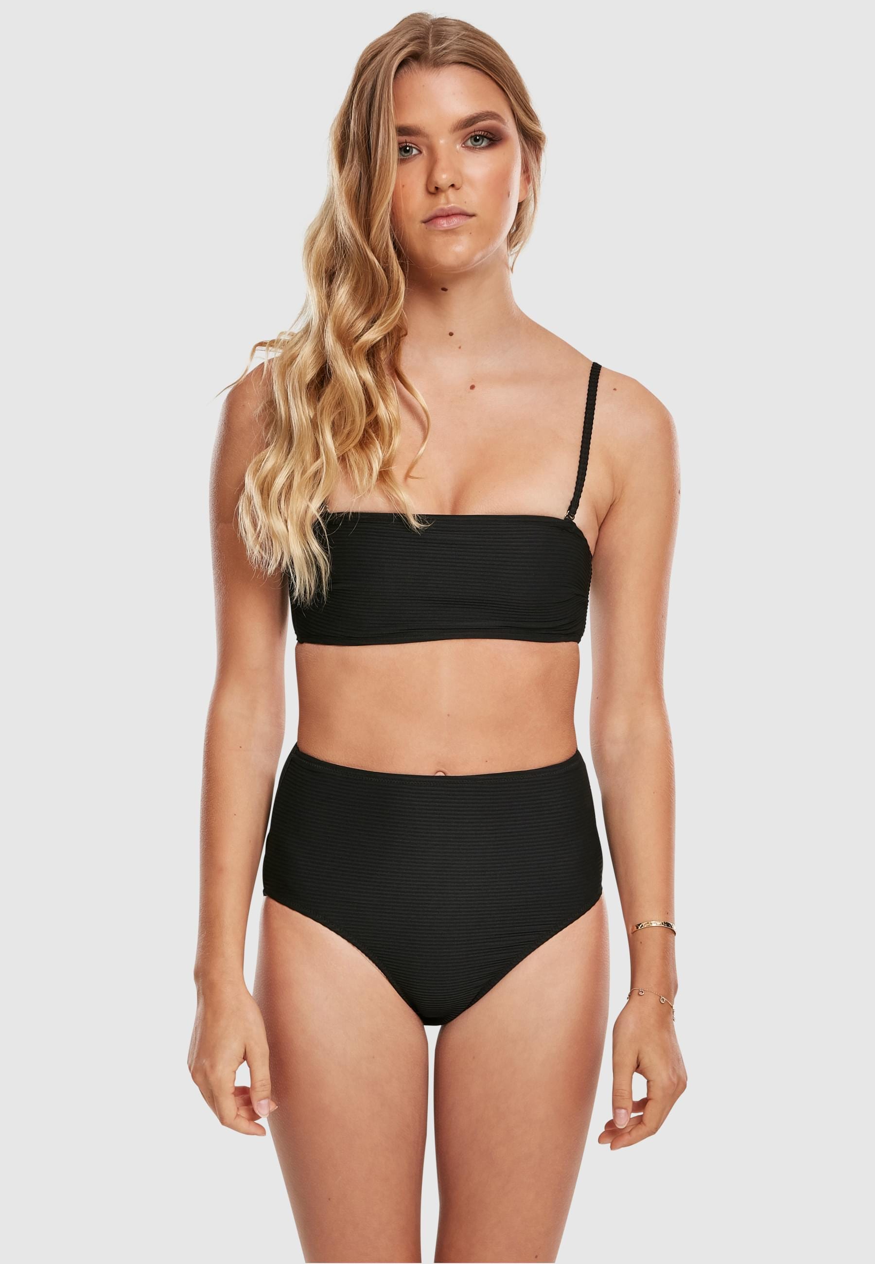 URBAN CLASSICS Triangel-Bikini »Urban Classics Damen Ladies High Waist Bandeau Bikini«