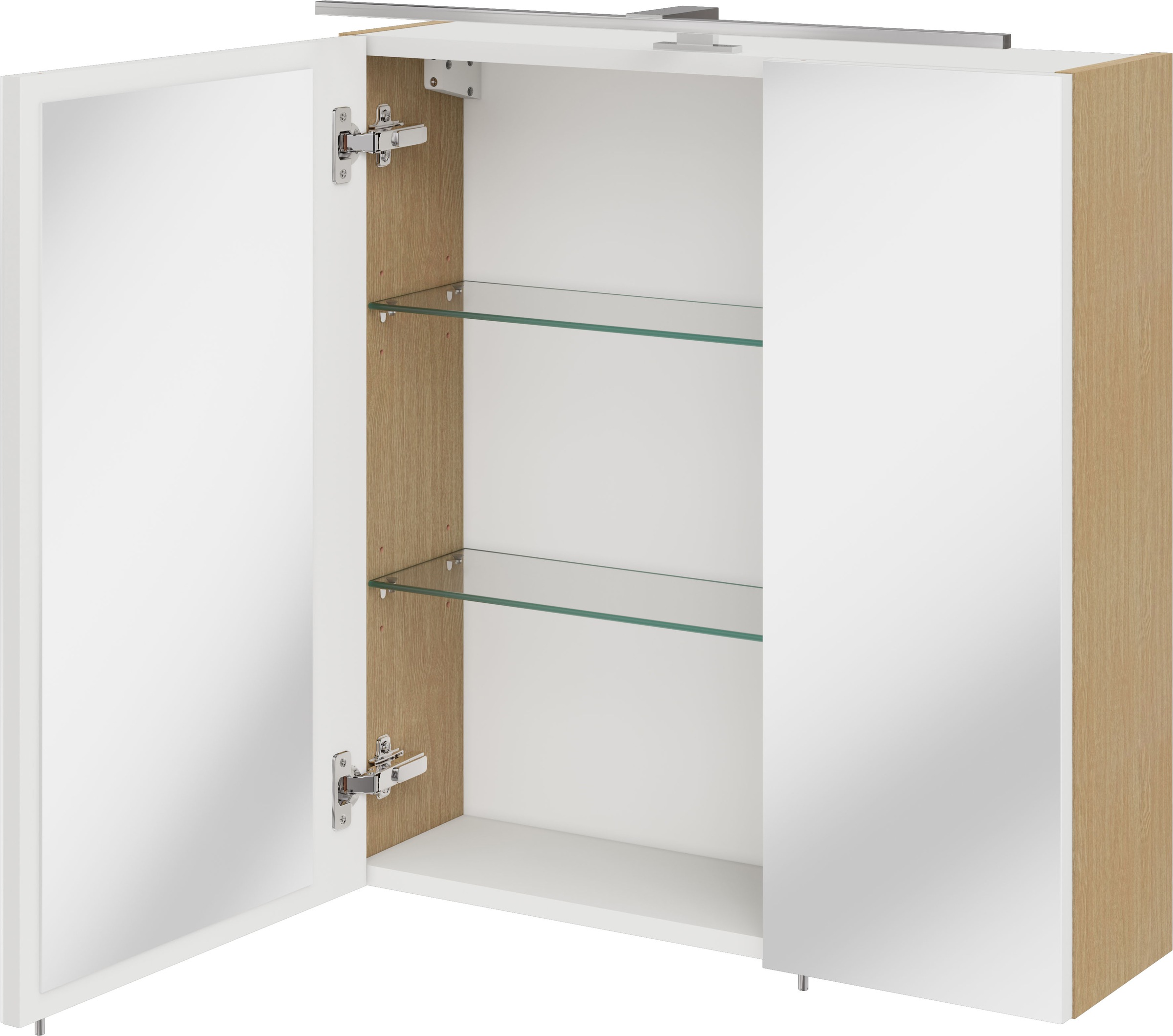 OPTIFIT Spiegelschrank »Hallig« Breite 65 cm, schnelle Montage mit OPTIsnap