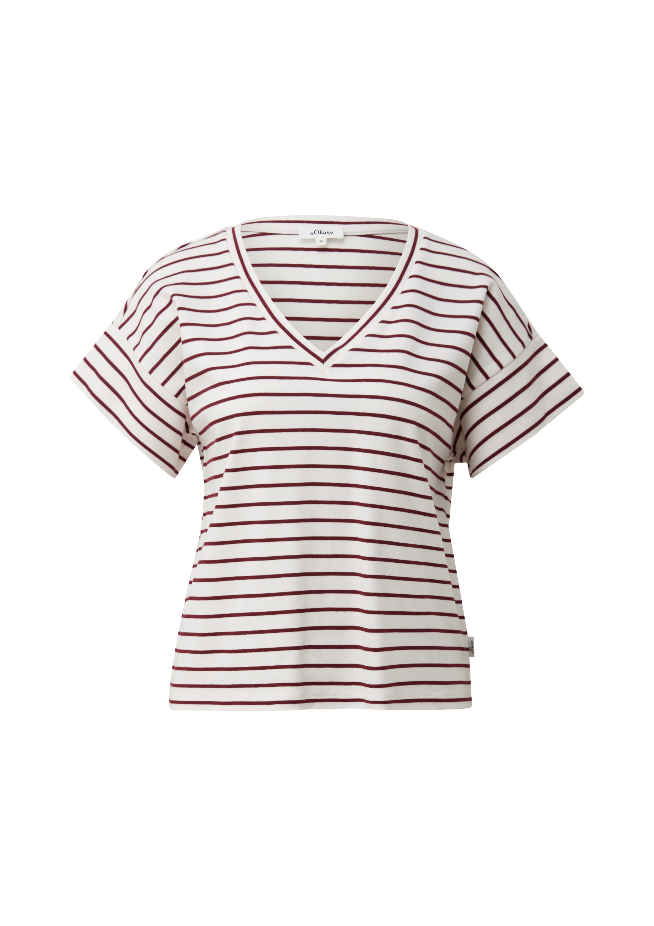 s.Oliver Kurzarmshirt Sommershirt in Streifen-Optik