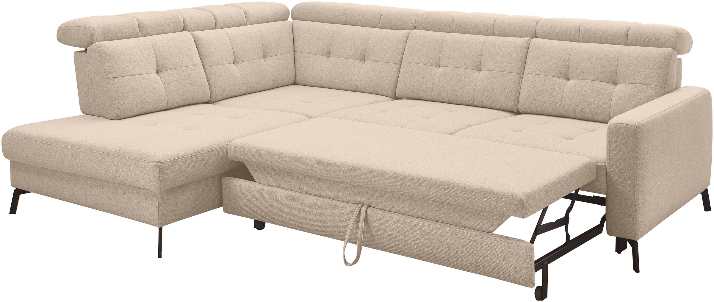 Musterring Ecksofa »MR 4615«, mit Kopf- und Rückenverstellung, Metallfuß schwarz, Maße 272 x 214 cm