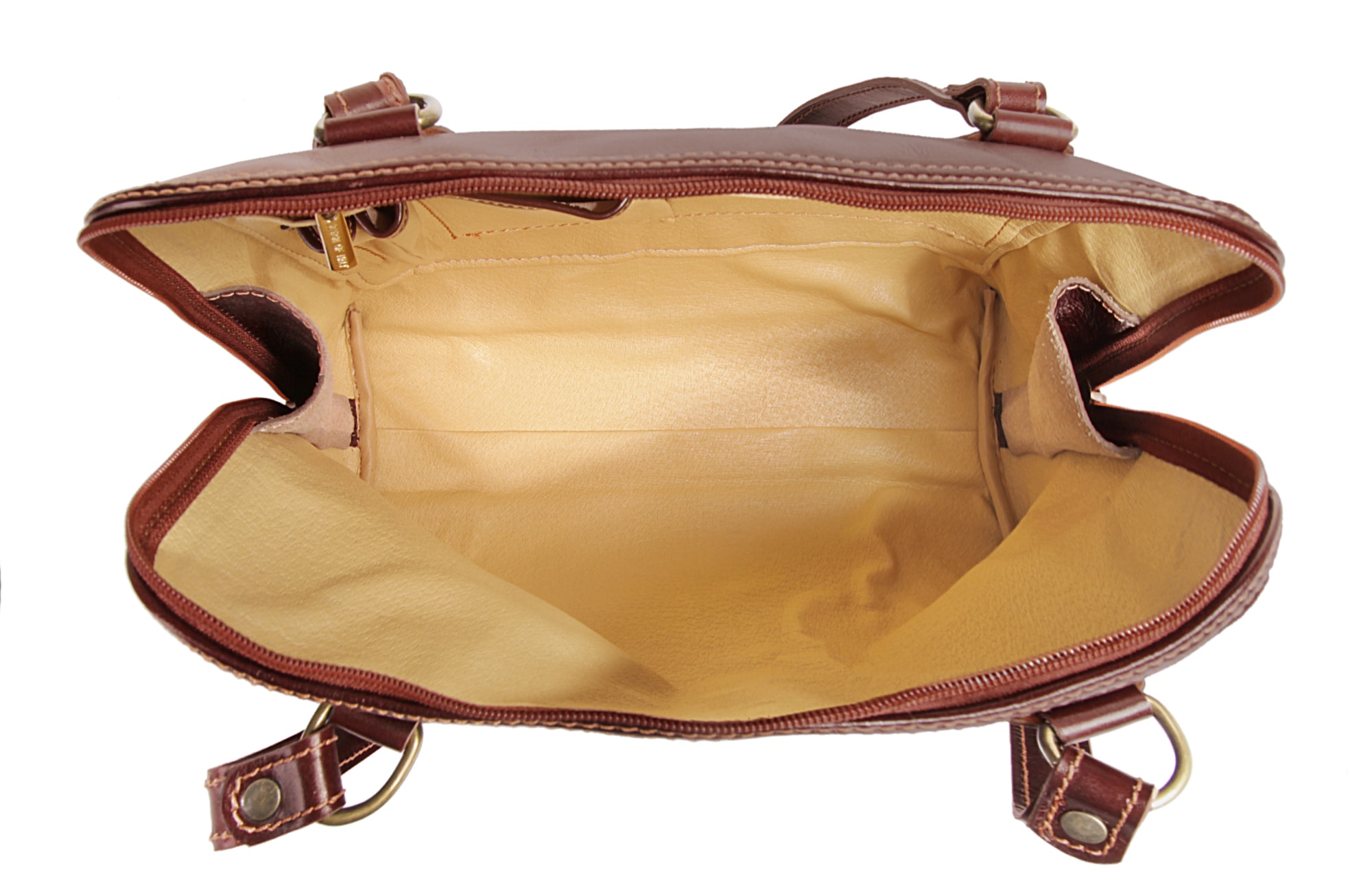 Piké Henkeltasche, echt Leder, Made in Italy