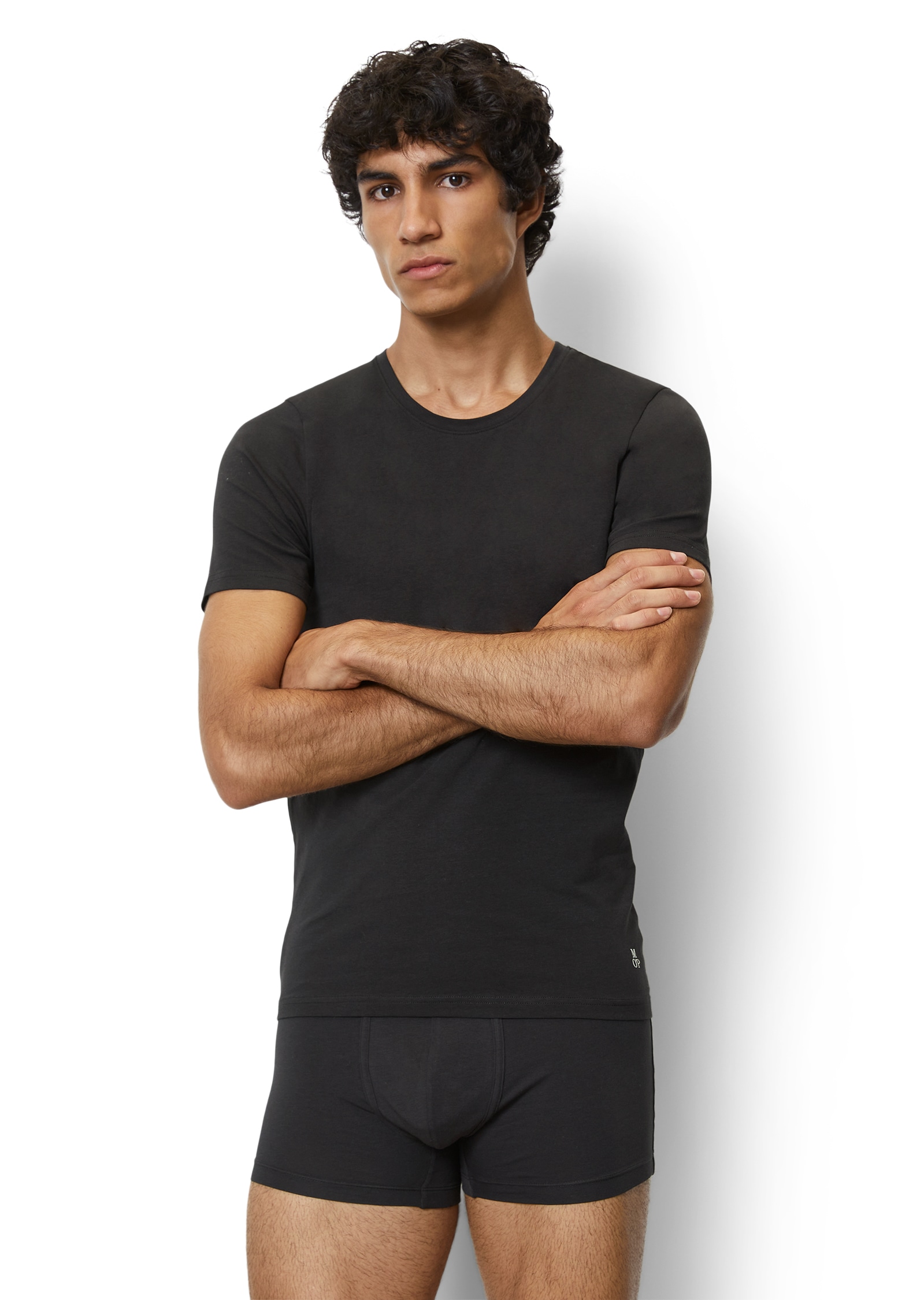 Marc O'Polo Unterziehshirt »Essentials« 2er Pack,  mit Rundhalsausschnitt und kurzem Arm