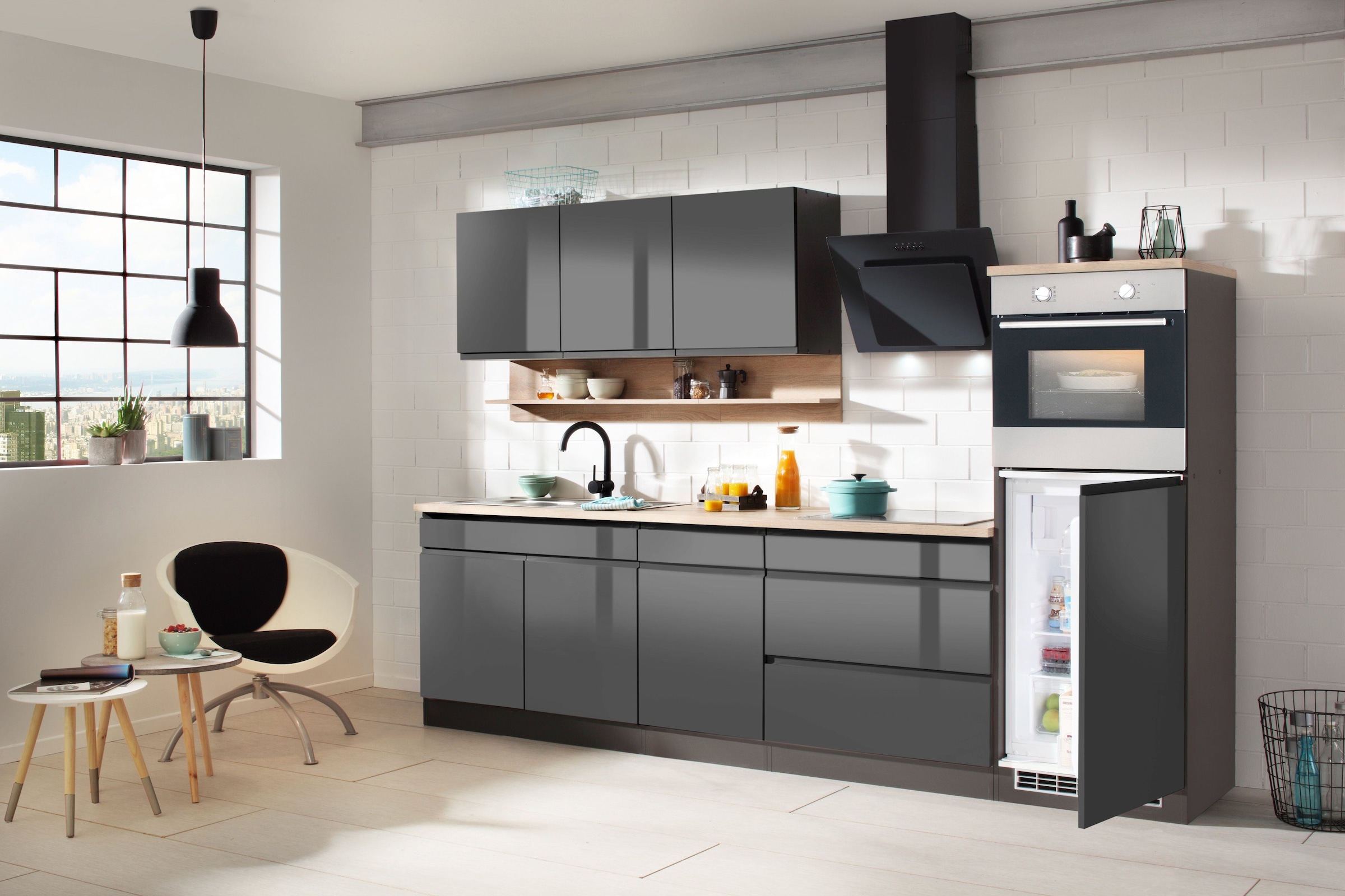 HELD MÖBEL Spülenschrank »Virginia«, 100 cm breit, inklusive Einbauspüle