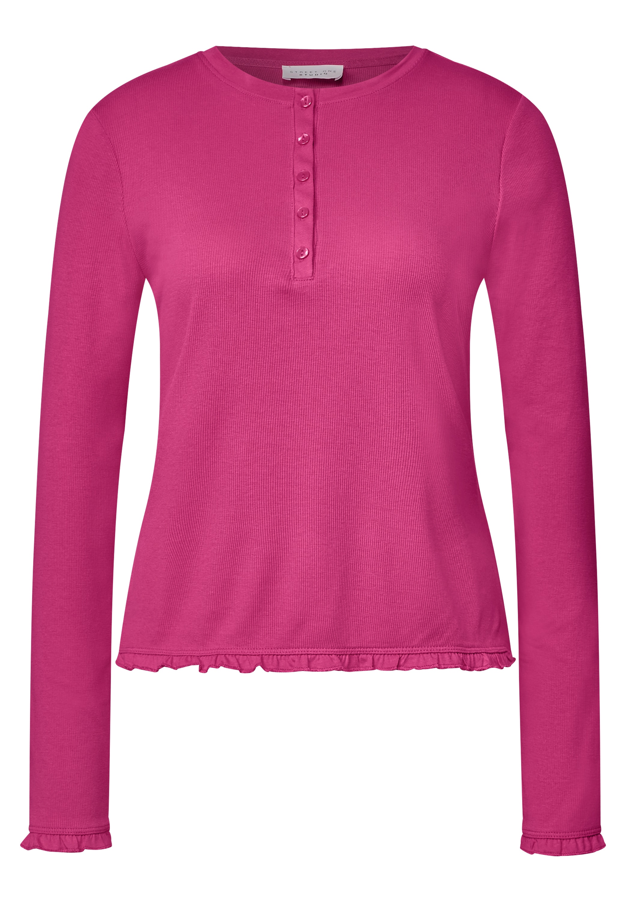 STREET ONE STUDIO Langarmshirt im soften Baumwoll-Mix