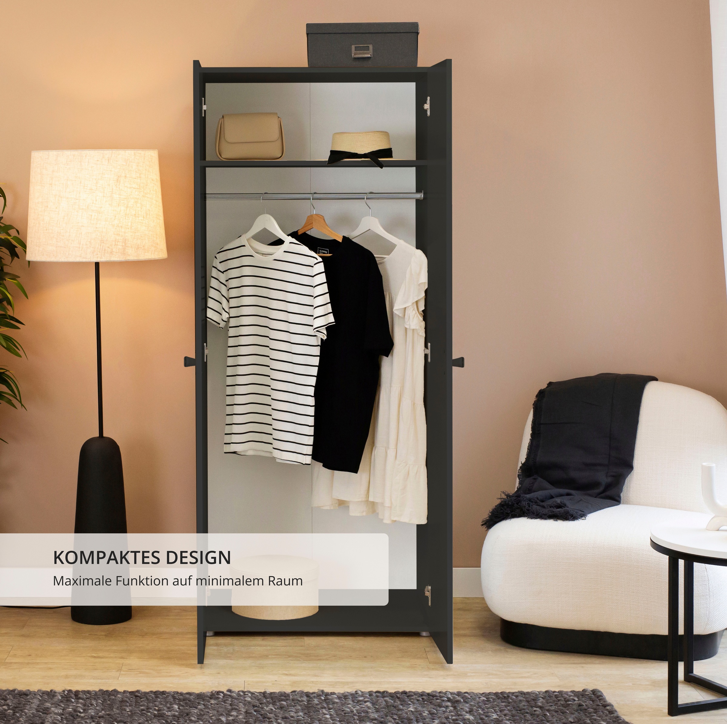 Schlafkontor Drehtürenschrank »Base Kleiderschrank Joe Garderobe Hochschrank Wäscheschrank«, Bega Schrank Schlafzimmer Bestseller