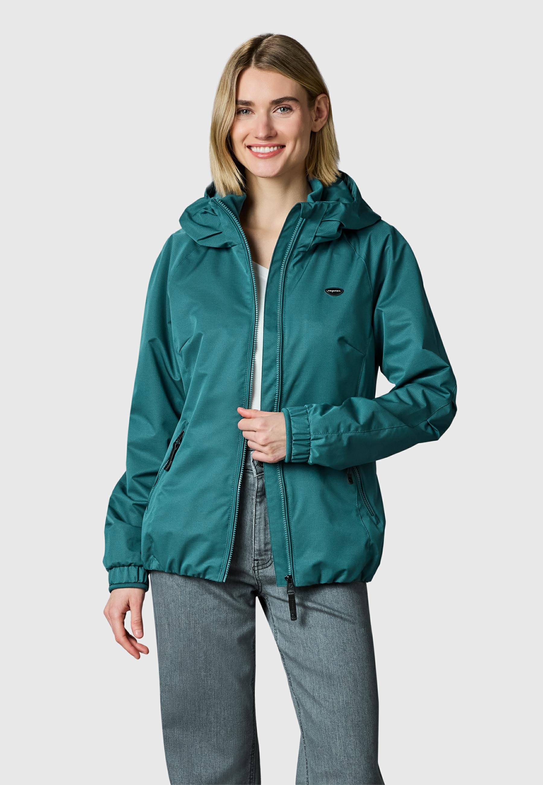 Ragwear Outdoorjacke »Dizzie Tech« mit Kapuze Wasserdichte Damen Übergangsjacke mit großer Kapuze