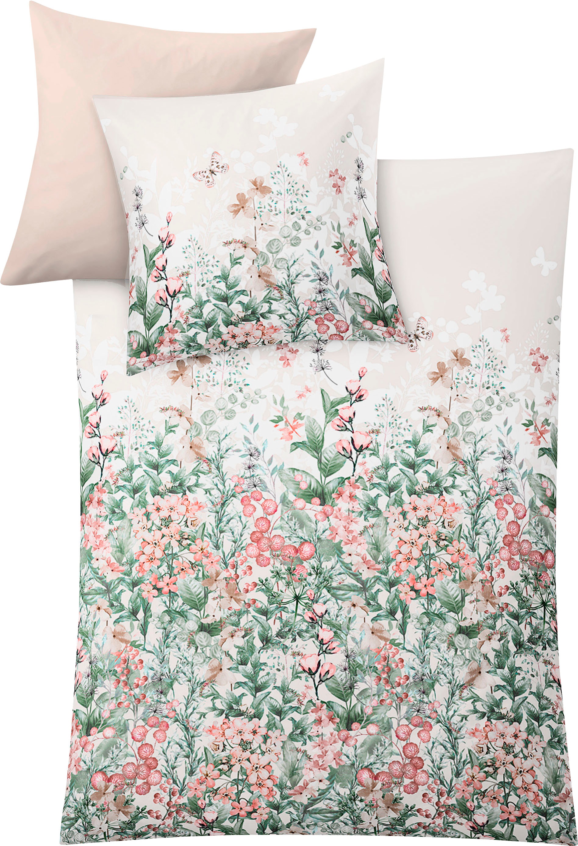 Kleine Wolke Wendebettwäsche "Jardin" 2 Stk. tlg. mit floralem Muster günstig online kaufen
