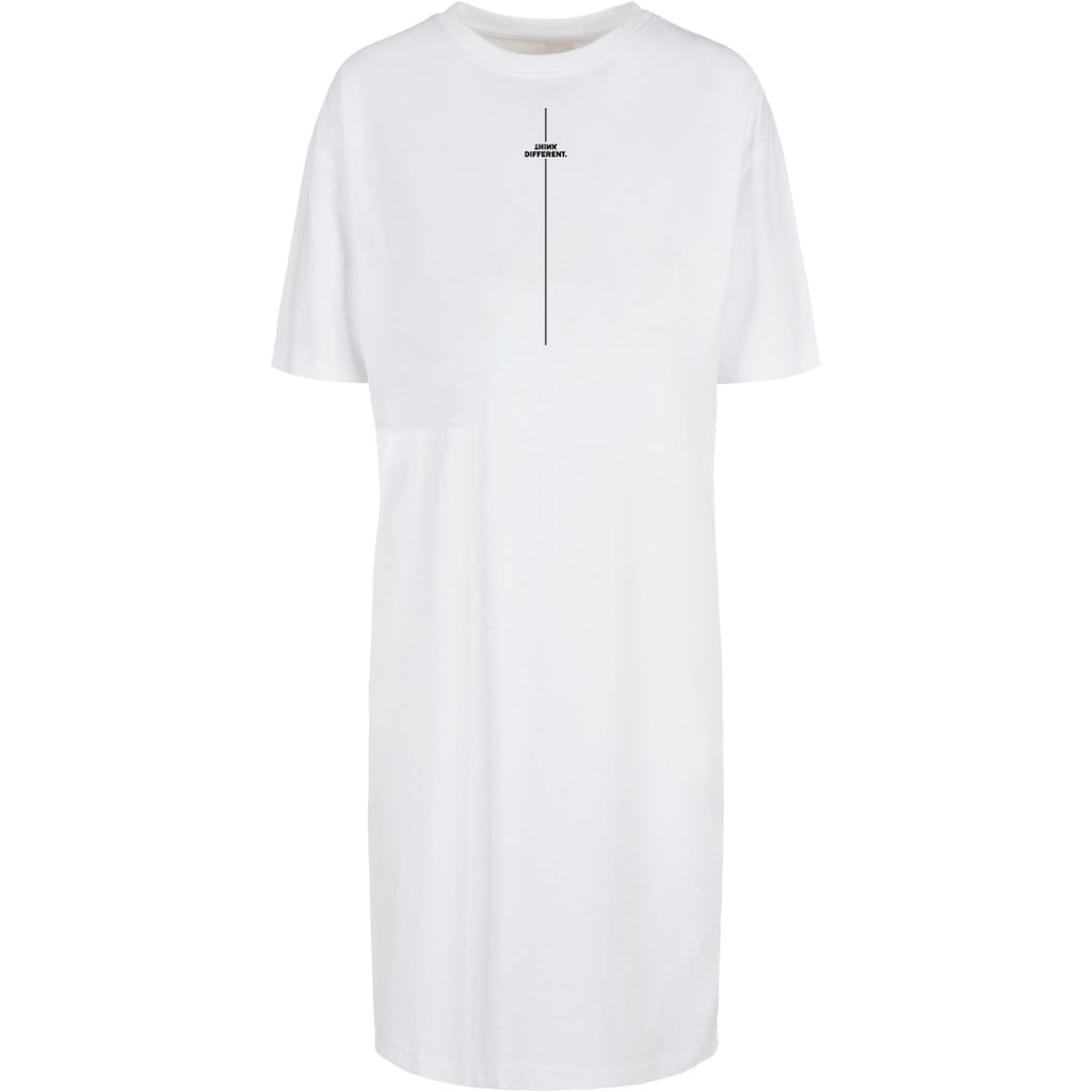Merchcode Shirtkleid »Merchcode Damen Ladies Think Different Oversized Slit Tee Dress«, (1 tlg.)
