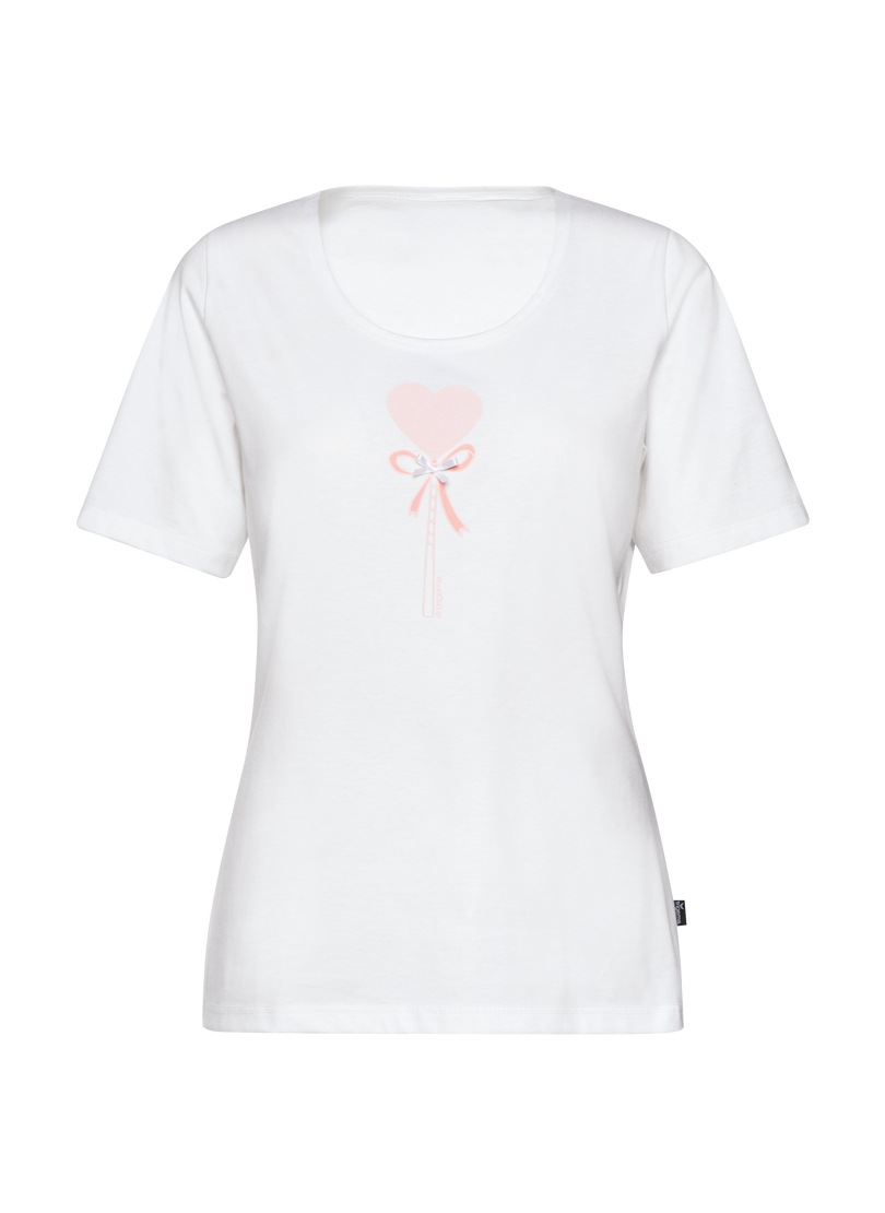Trigema Schlafanzug "TRIGEMA T-Shirt mit süßem Herzchen-Printmotiv" 1 Stk. günstig online kaufen