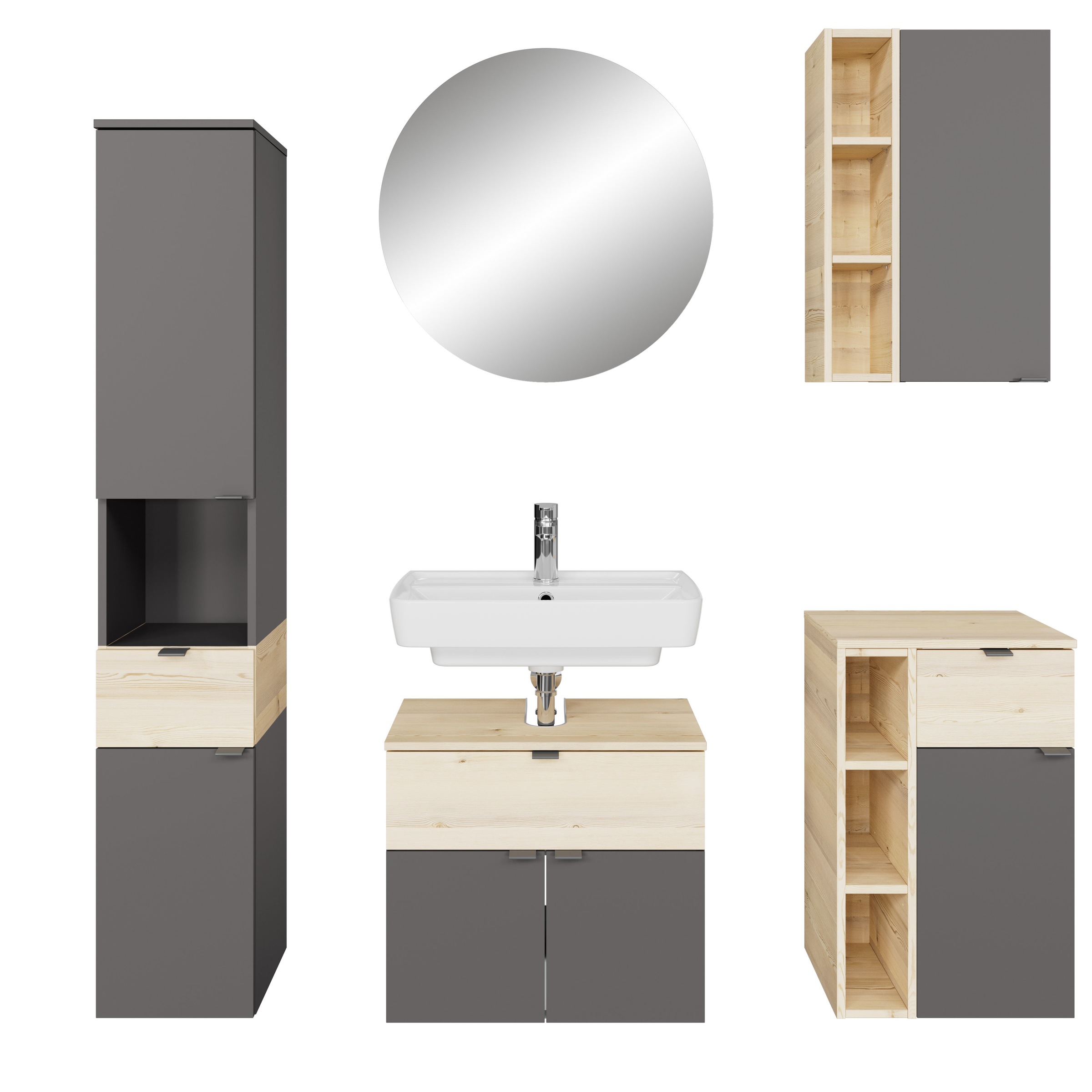 Saphir Badmöbel-Set »Quickset 394«, (Komplett-Set, 5 St.)