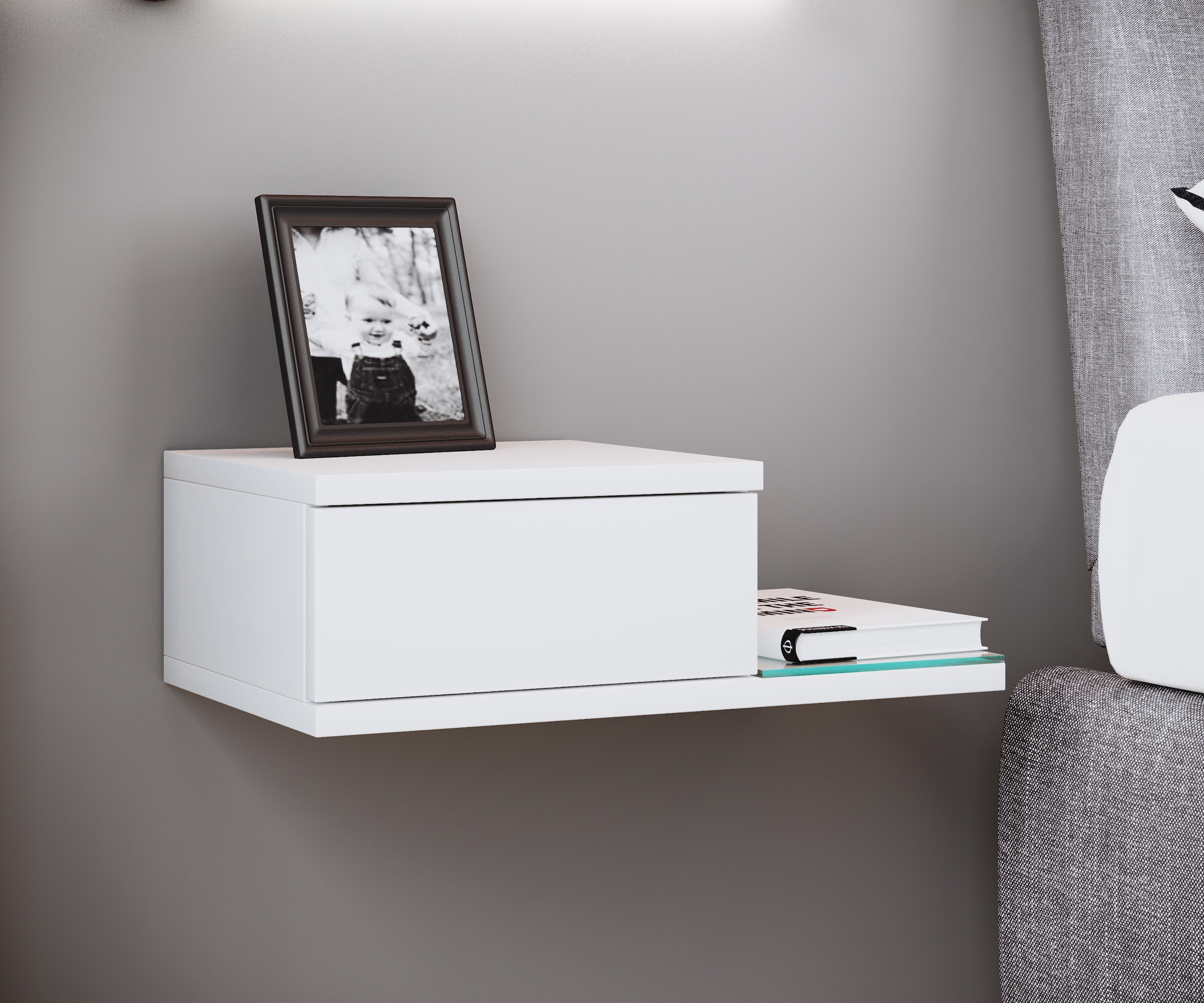 VCM Nachttisch »Design Wandschublade Nachttisch Regal Konsila M«