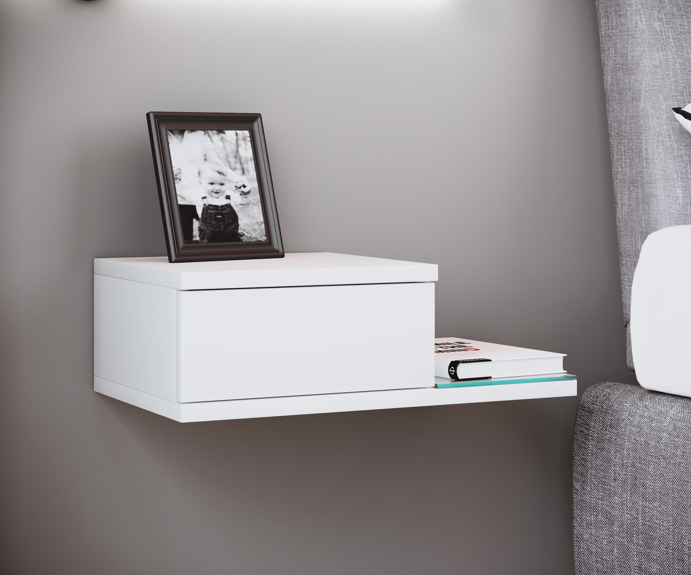 Thumbnail - VCM Nachttisch "Design Wandschublade Nachttisch Regal Konsila M" 1 Stk. tlg.