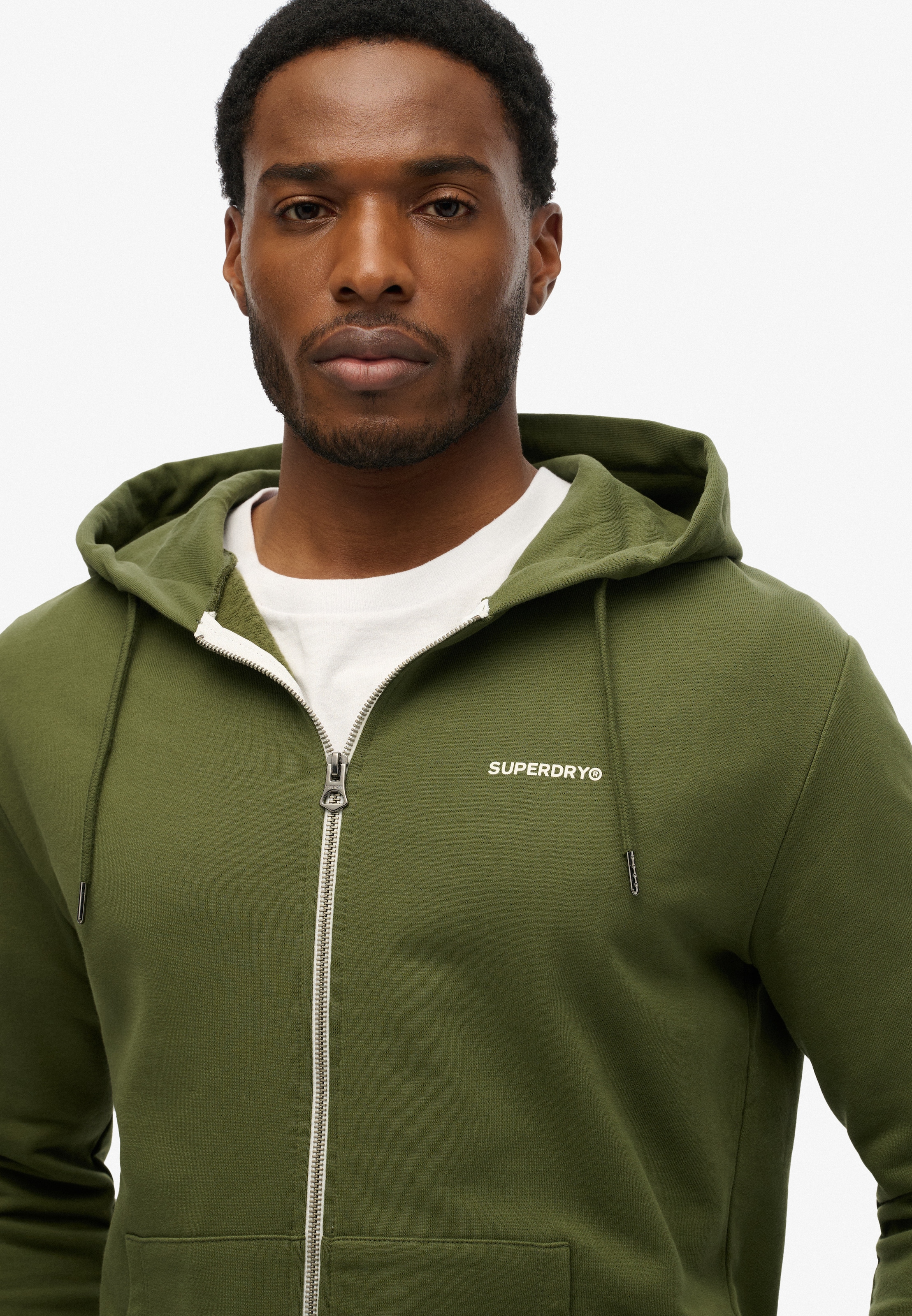 Superdry Kapuzensweatjacke »PLAIN ZIP HOOD«