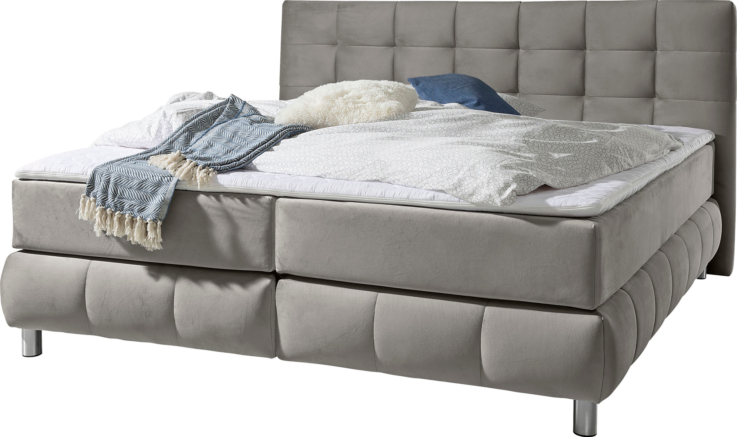 Home affaire Boxspringbett "Salo" incl. Topper, 6 Breiten, 2 Härtegrade, TF günstig online kaufen