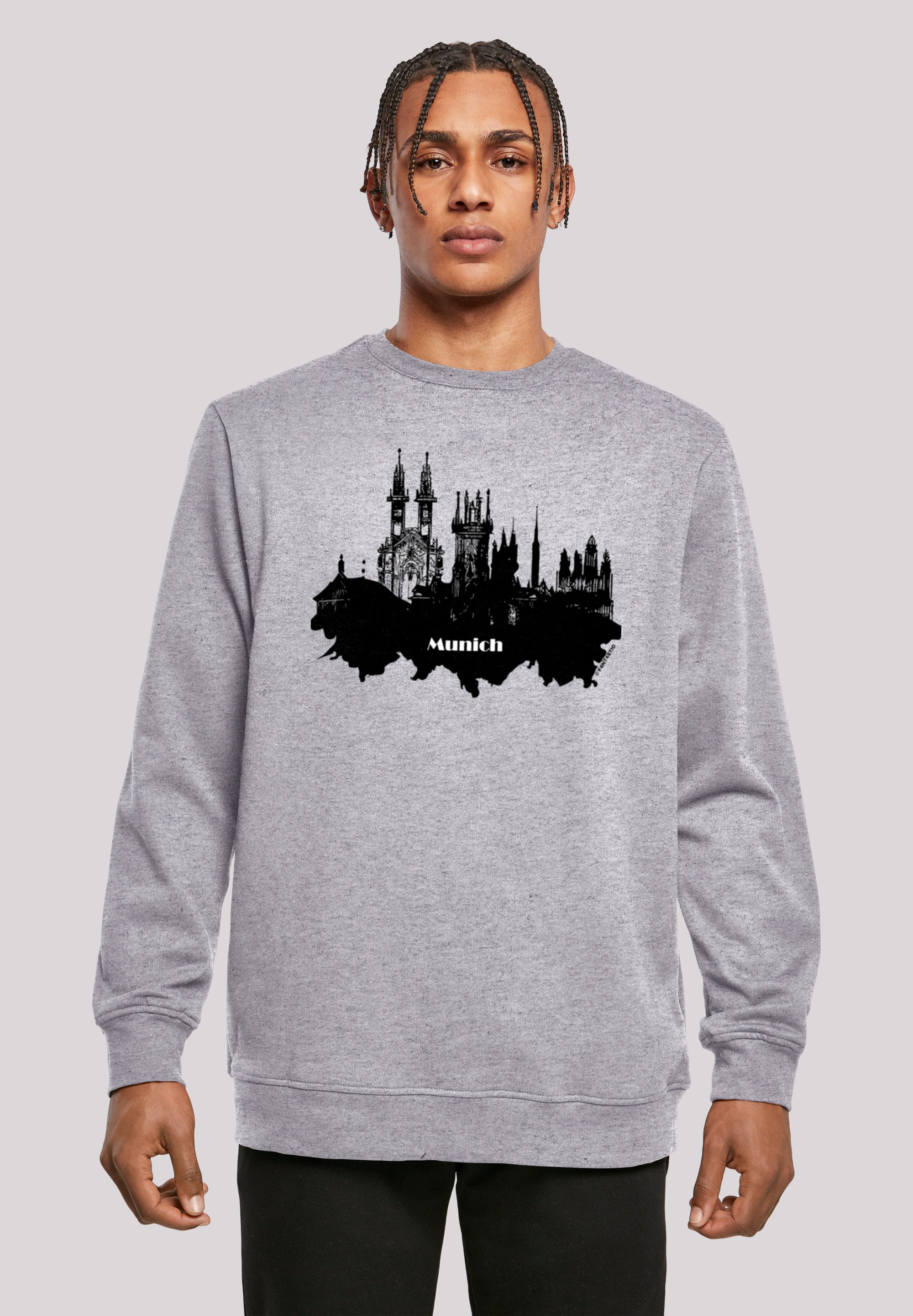 F4NT4STIC Kapuzenpullover "Cities Collection - Munich skyline", Print