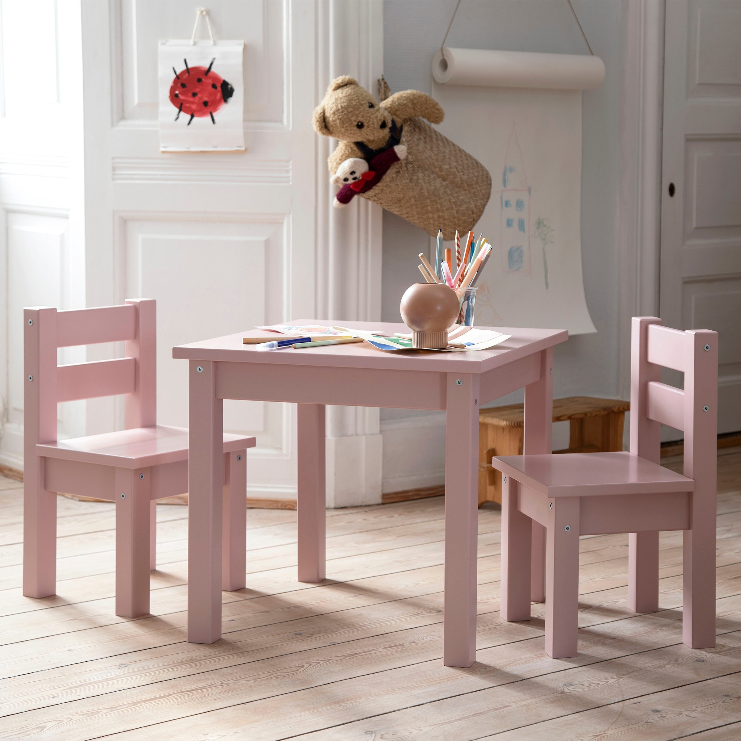Hoppekids Kindersitzgruppe "MADS Kindersitzgruppe" Set, 1 Tisch, 1 Stuhl, 2 günstig online kaufen