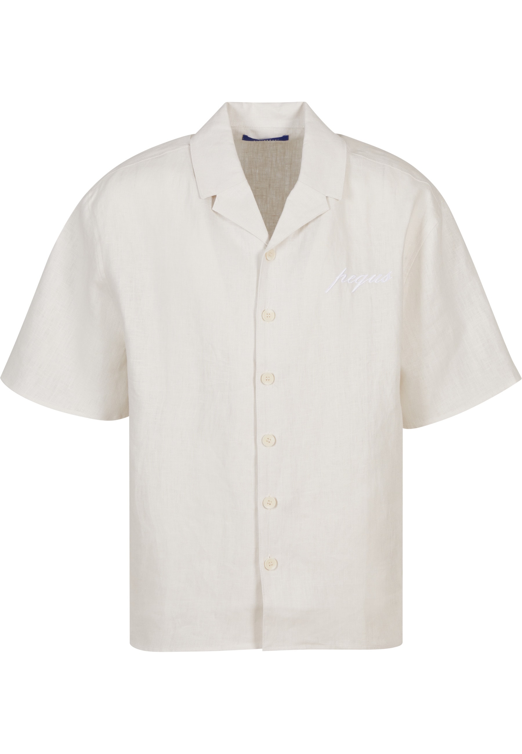 PEQUS Langarmhemd "PEQUS PEQUS Chest Logo Linen Shirt" 1 Stk.