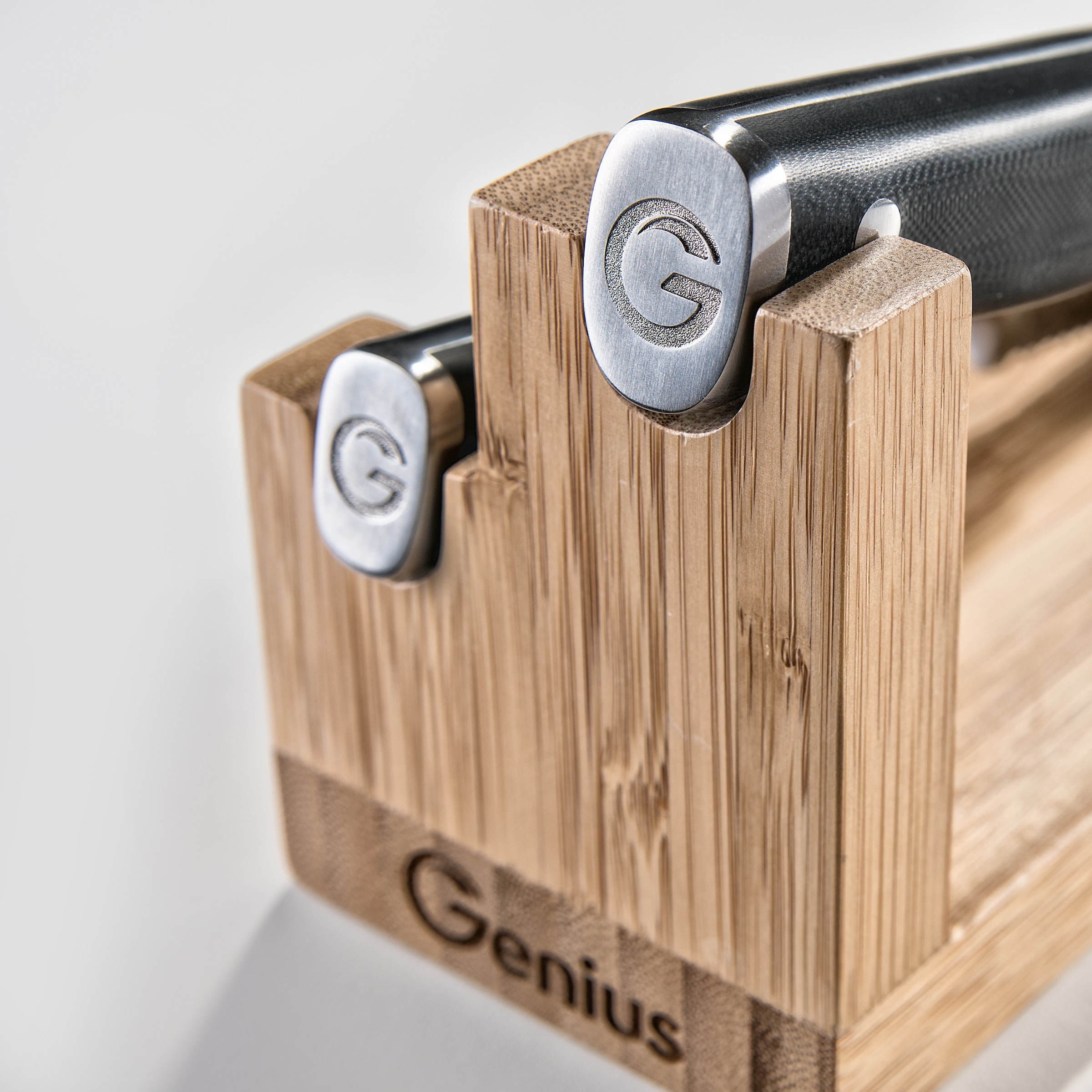 Genius Messerblock »Nicer Dicer Knife Pro«, perfekter Aufbewahrungsort für Messer, Bambus