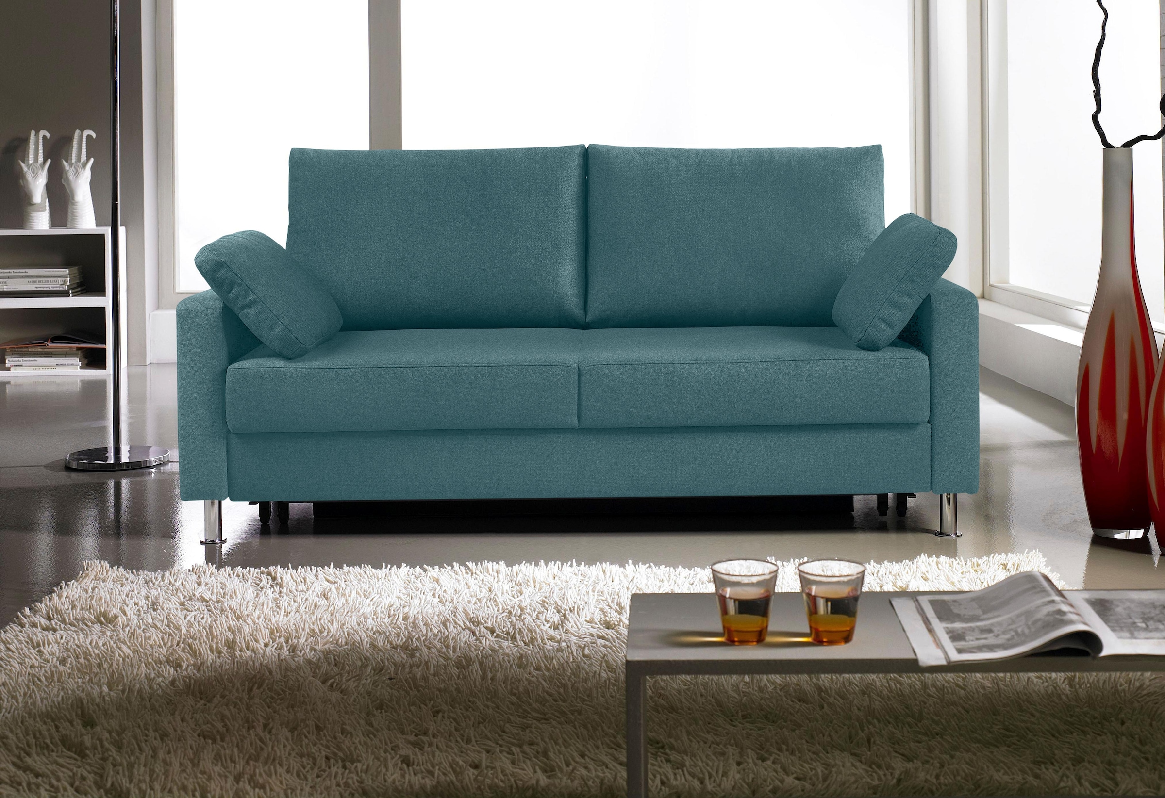 Nias Italia Schlafsofa »Forli«, inkl. Matratze und klappbaren Metallgestell,  Liegefläche 140/209 cm | BAUR | Alle Sofas