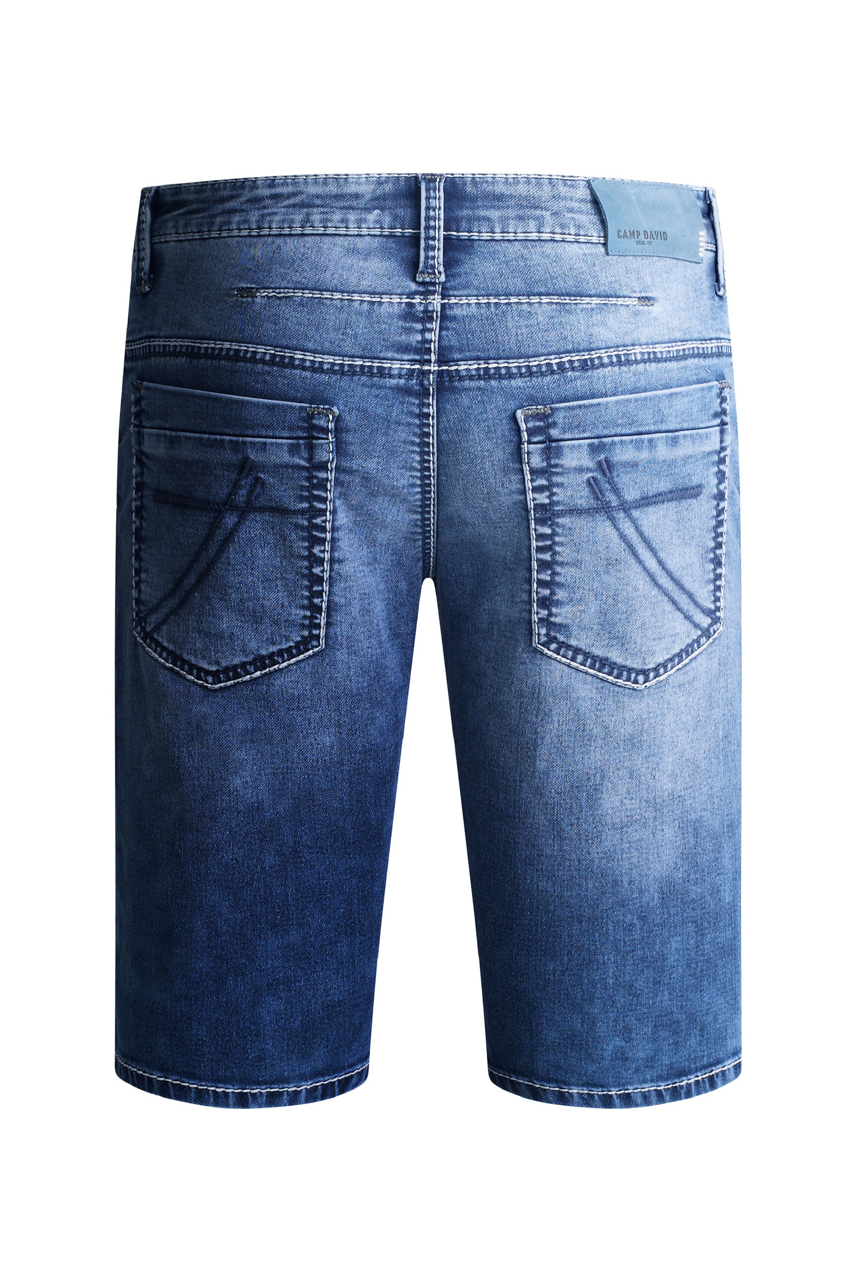 CAMP DAVID Jeansshorts mit breiten Nähten