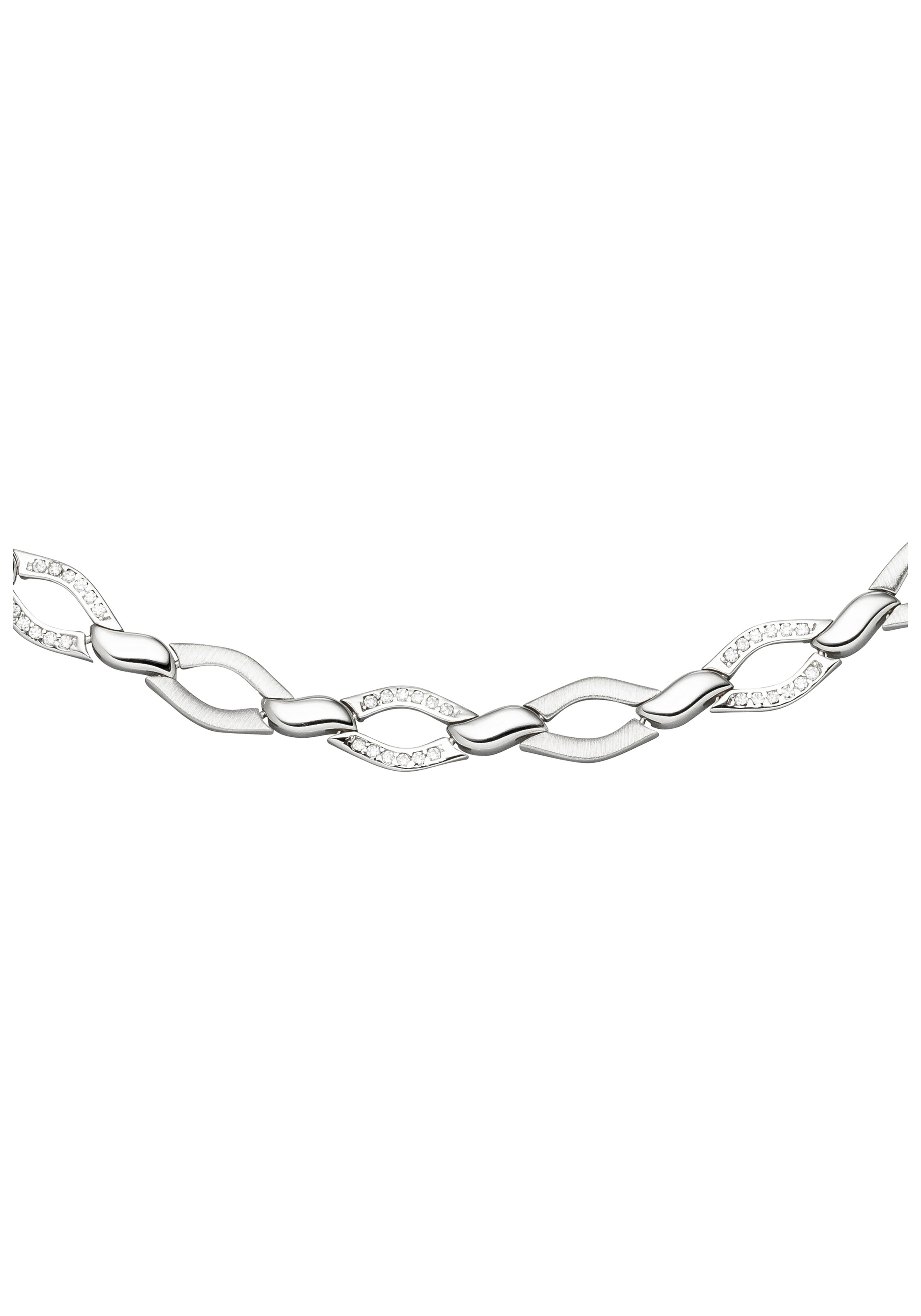 JOBO Collier, 925 Silber mit 144 Zirkonia 45 cm
