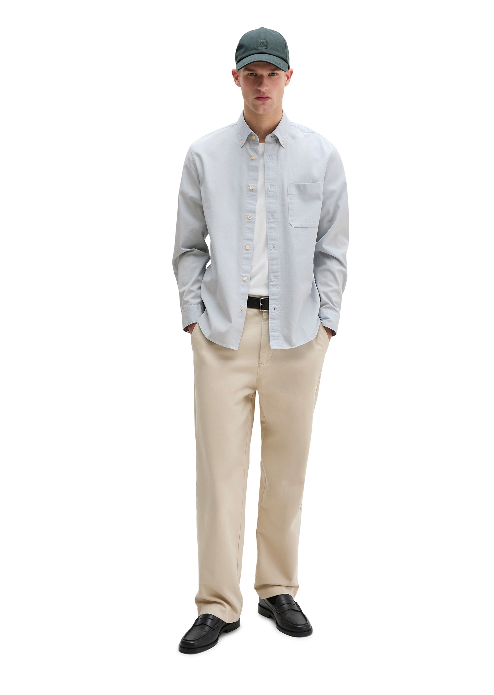 Marc O'Polo Langarmhemd »mit recycelter Baumwolle«