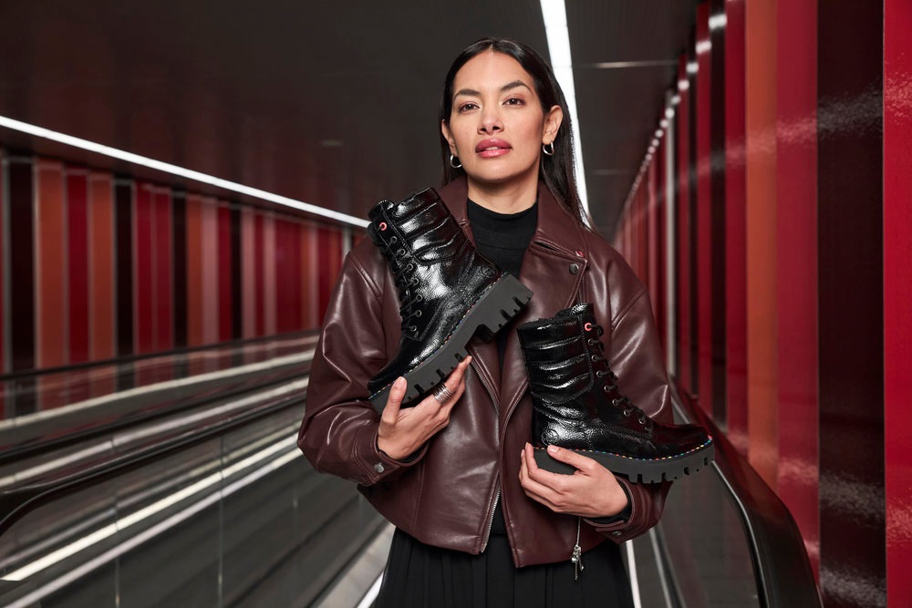 Rieker Winterstiefelette, Plateauboots, Winterboots, Lackstiefelette mit Innen-Reißverschluss