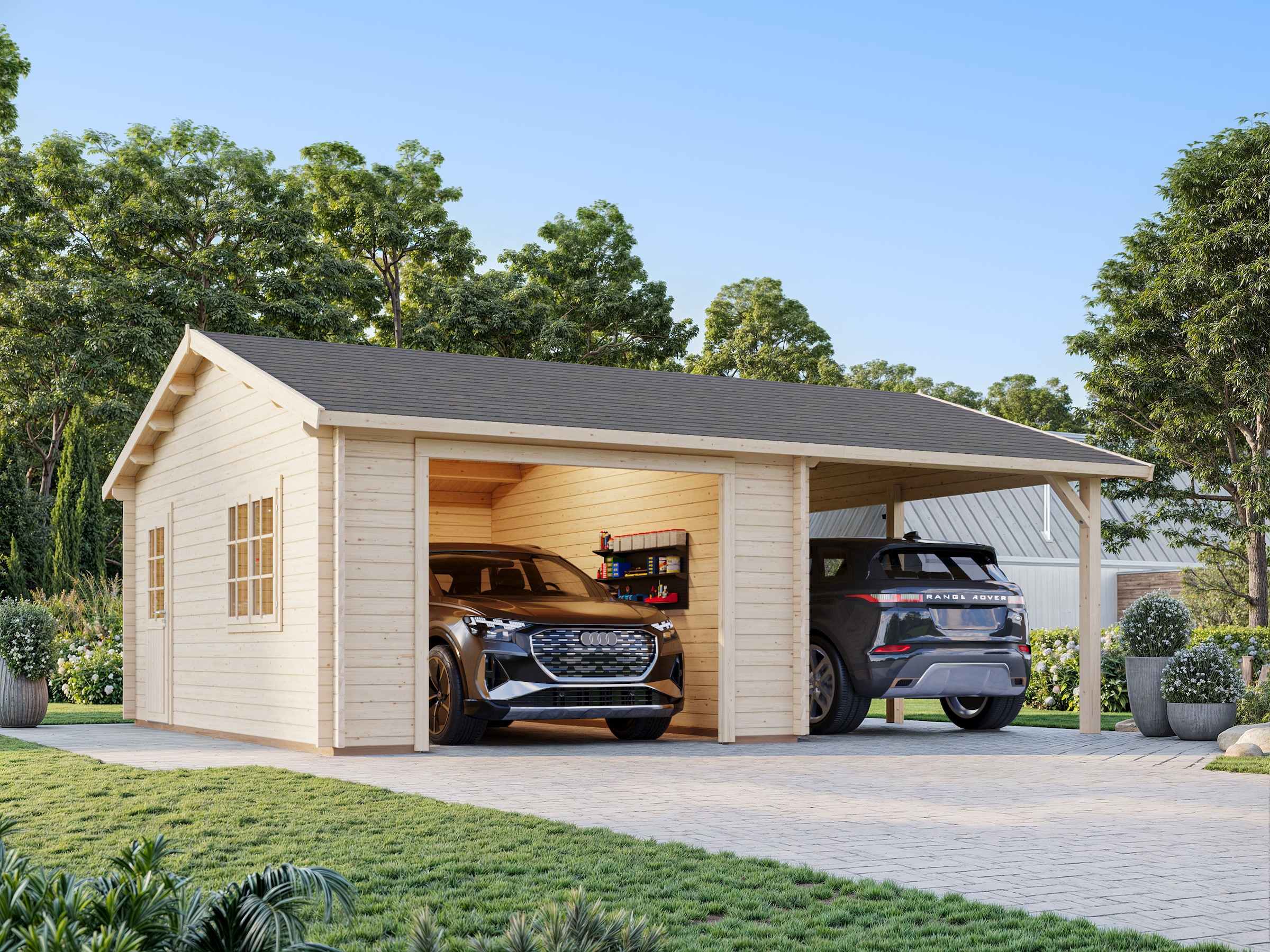 Palmako Garage »Roger, ohne Tor« BxTxH: 706x619x316 cm
