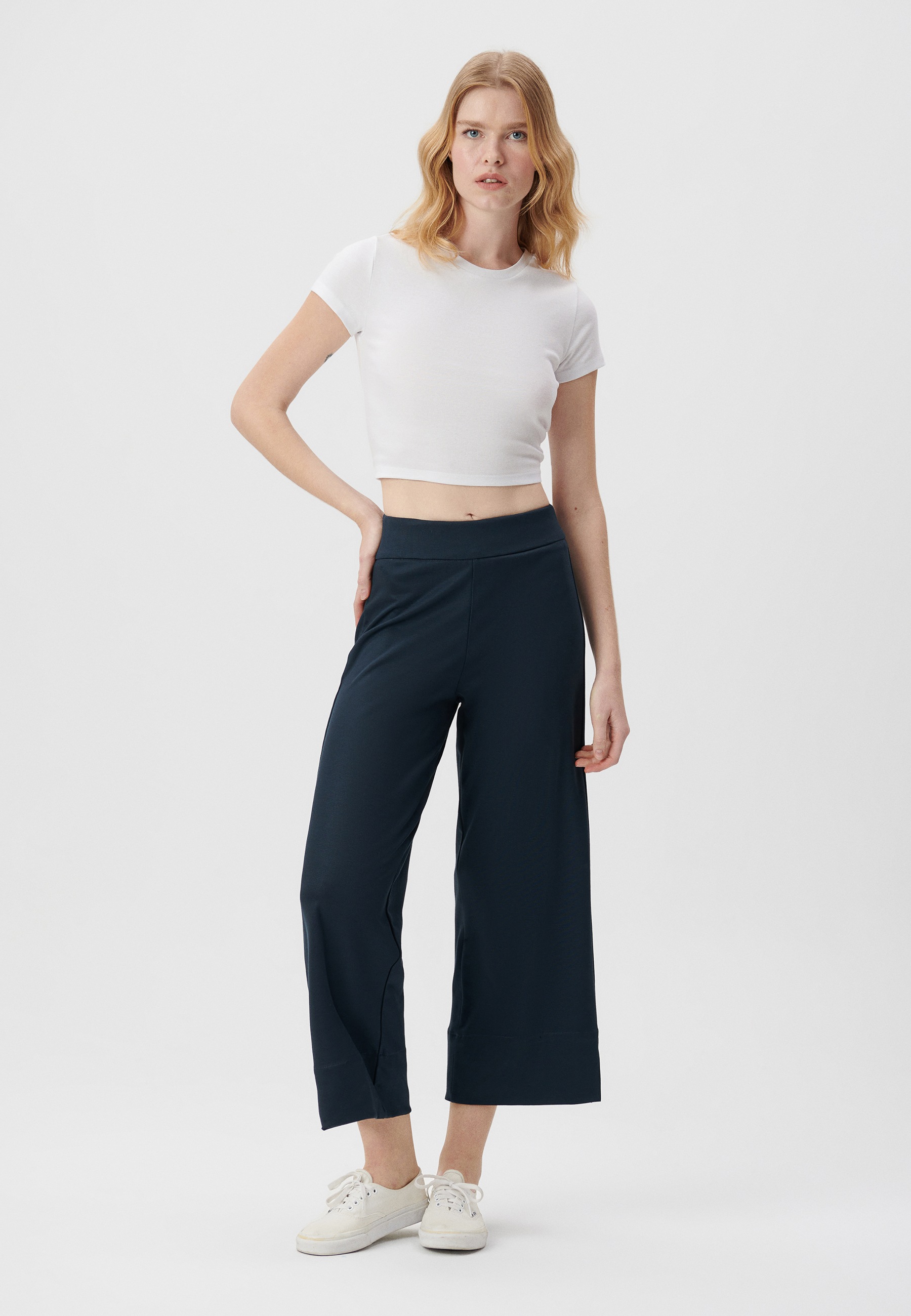 Stoffhose »WIDE LEG KNIT PANT«, Culotte