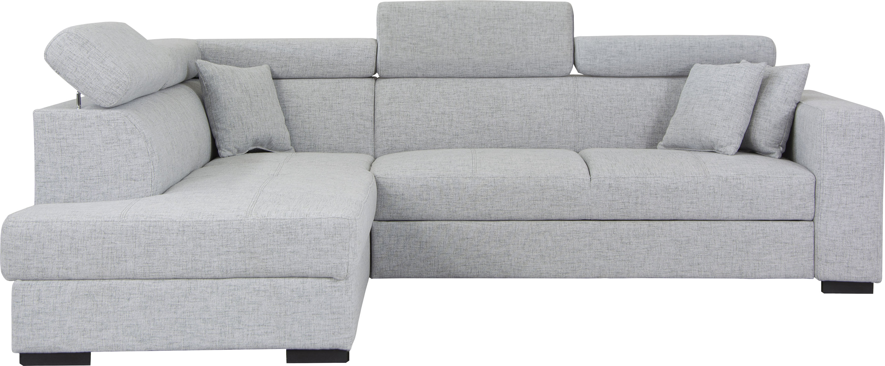 Home affaire Ecksofa "Tulio bequem, bewährte Wellenunterfederung, Breite 267cm, L-Form" wahlweise mit Bettfunktion und Bettkasten, incl. 3 Zierkissen