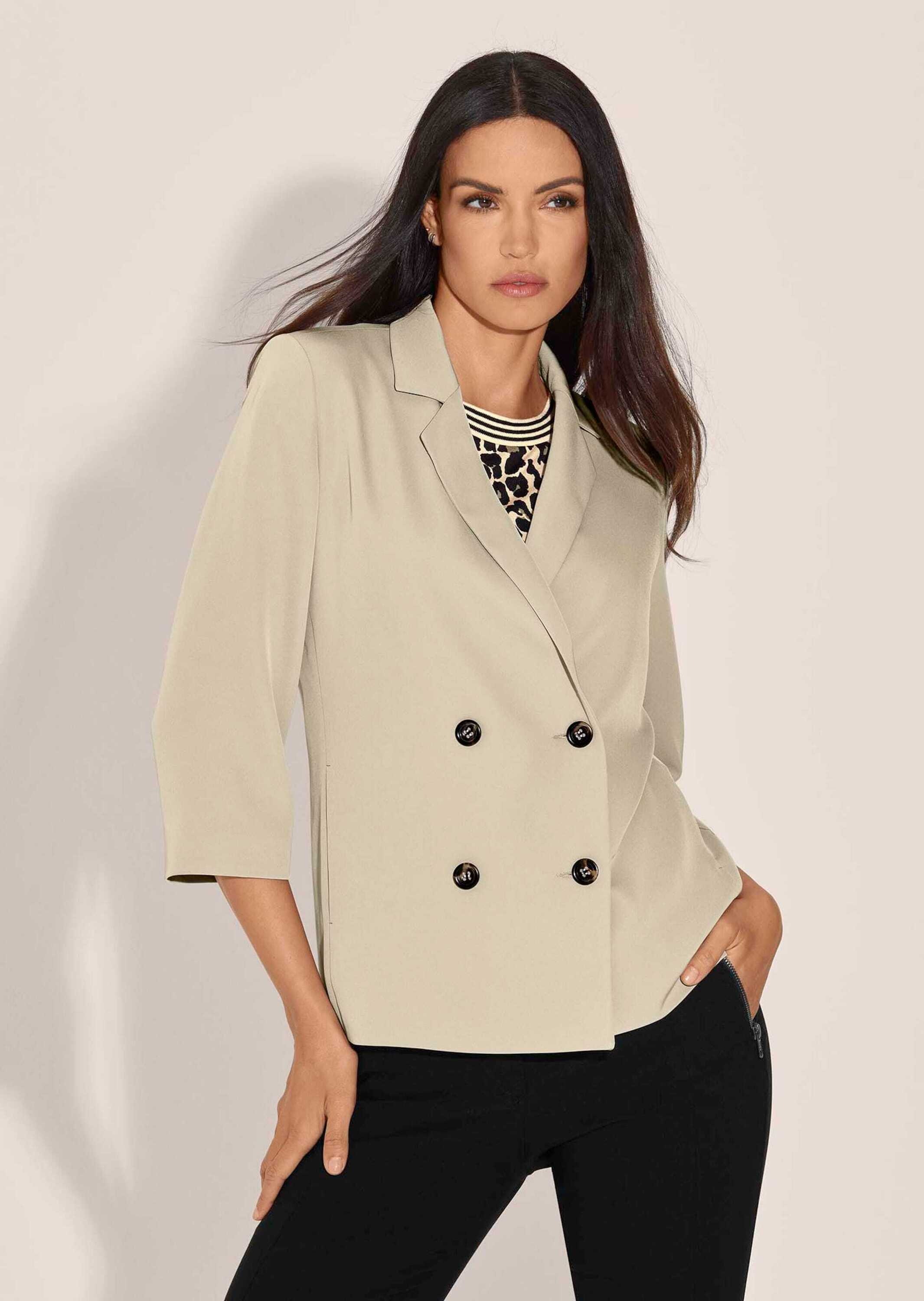 MADELEINE Jackenblazer "Blazer Zweireihiger Blazer mit 3/4-Ärmeln" günstig online kaufen