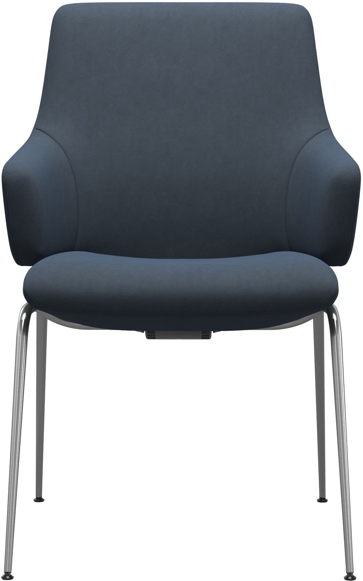 Stressless® Polsterstuhl »Laurel«, Microfaser DINAMICA, Low Back mit Armlehne, Größe L, mit Beinen aus Stahl in Schwarz matt