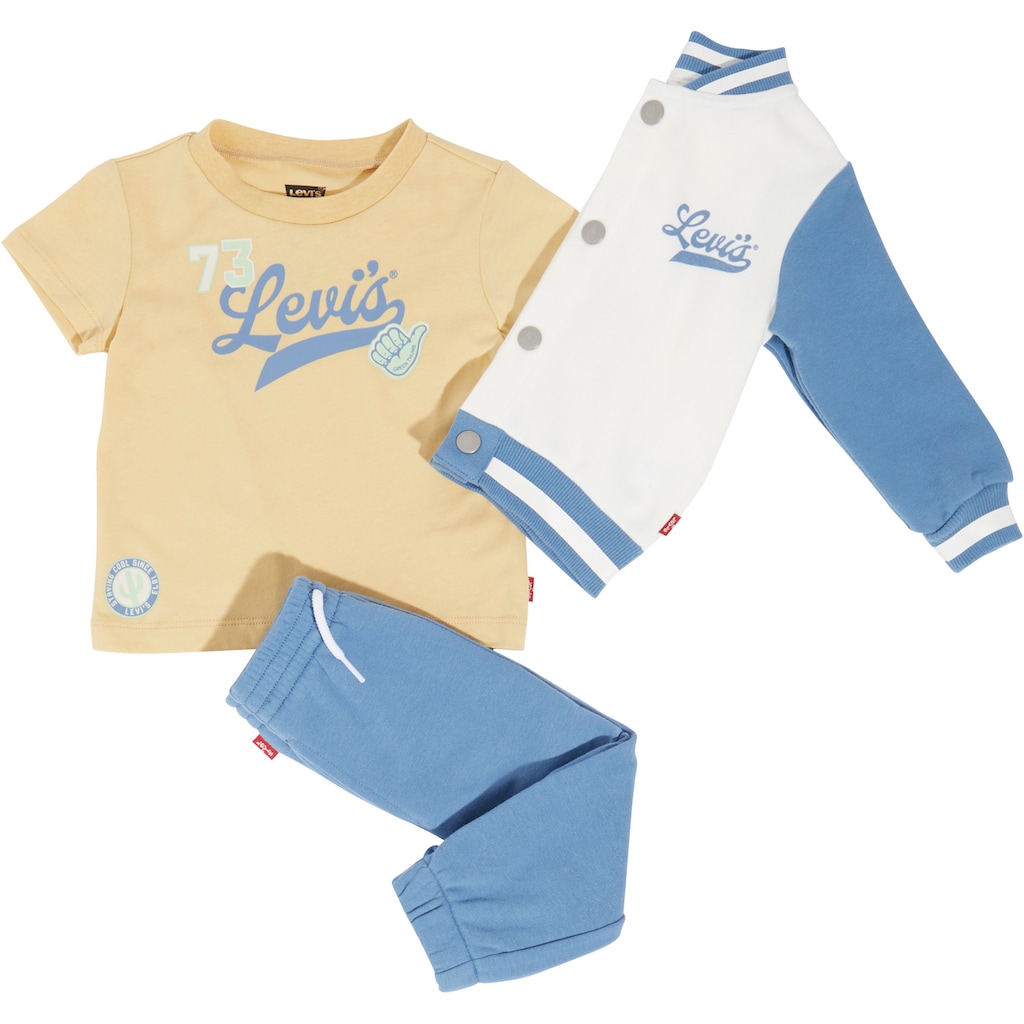 Levi's® Kids Shirt, Hose & Jäckchen »PREP BOMBER TEE & JOGGER«, (Set, 3 tlg.), for Baby BOYS