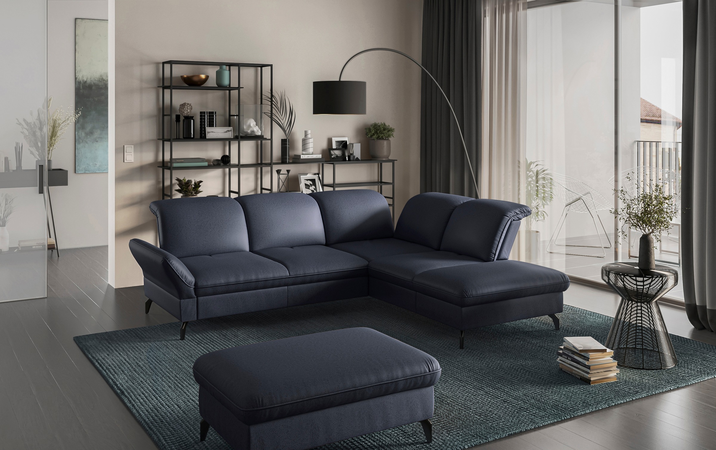 sit&more Ecksofa "Leandro L-Form", Wahlweise mit Bett-, Kopfteil - und Arml günstig online kaufen