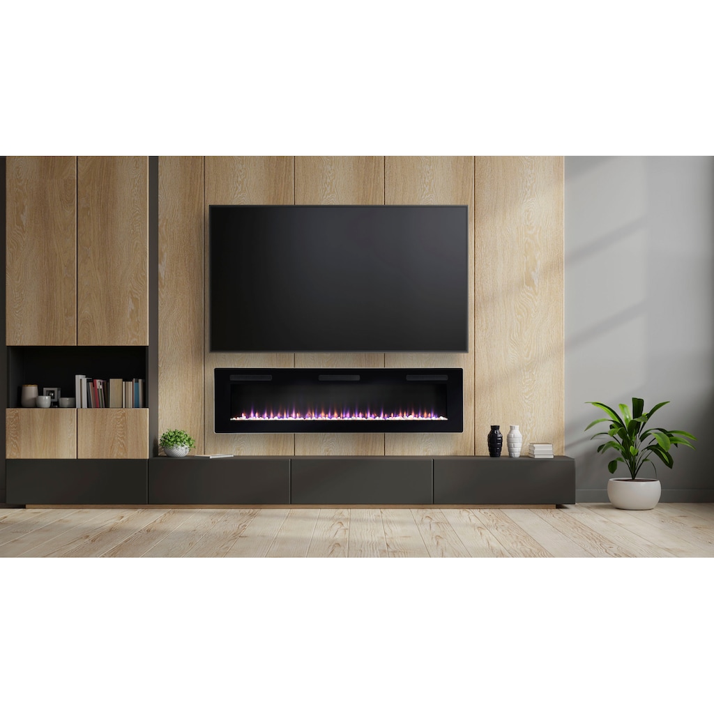 Dimplex Elektrokamin »Sierra 72"«, schwarz,mit Heizung, Fernbedienung, App, Optiflame® Flammeneffekt