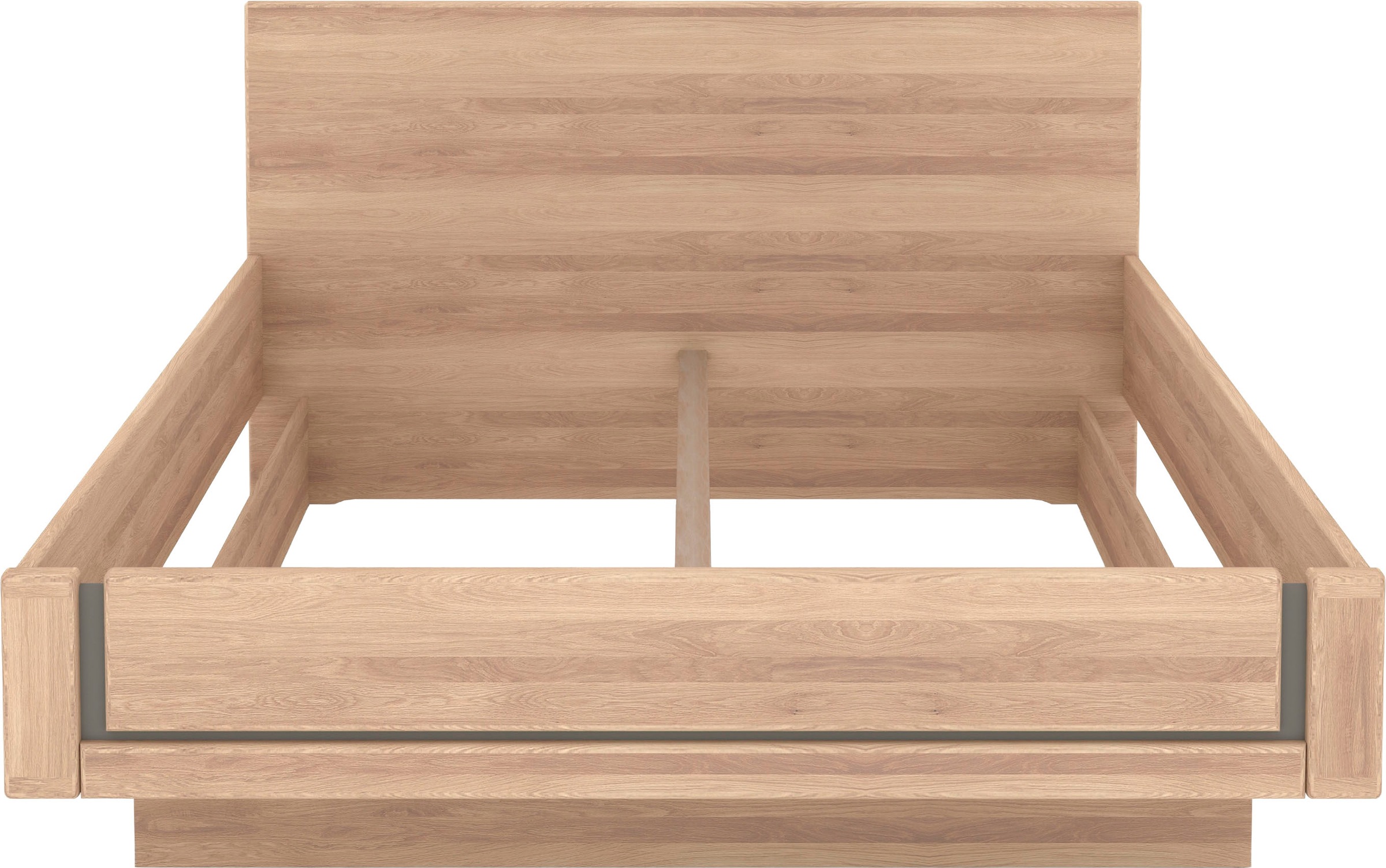 Musterring Holzbett »Sorrent, Bettgestell, Bettrahmen, teilmassiv Eiche«, (MADE IN GERMANY), Eiche teilmassiv, Liegehöhenverstellung, in schwebender Optik