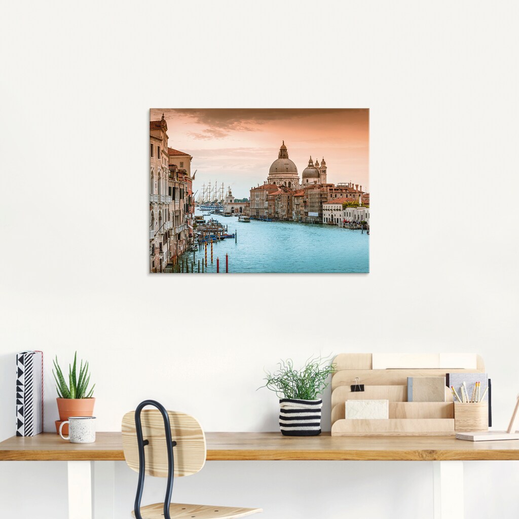Artland Glasbild »Venedig Canal Grande I«, Italien, (1 St.), in verschiedenen Größen