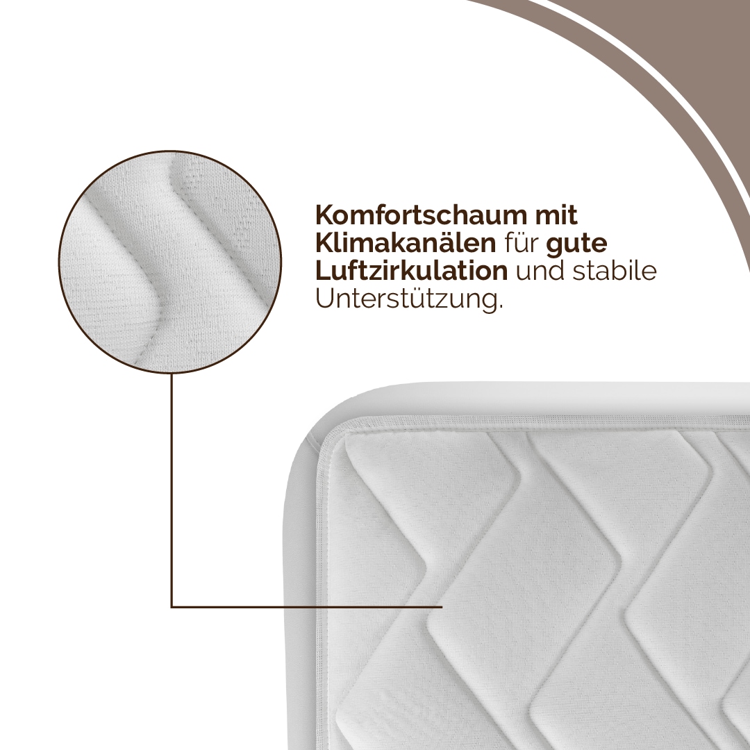 DI QUATTRO Komfortschaummatratze »Matratze Airy Form 15, Matratze in verschiedenen Größen erhältlich« 15 cm hoch Raumgewicht: 28 kg/m³ 1 Stk. tlg. Die Matratze, die atmet. Besonders atmungsaktiver Kern. Top bewertet.