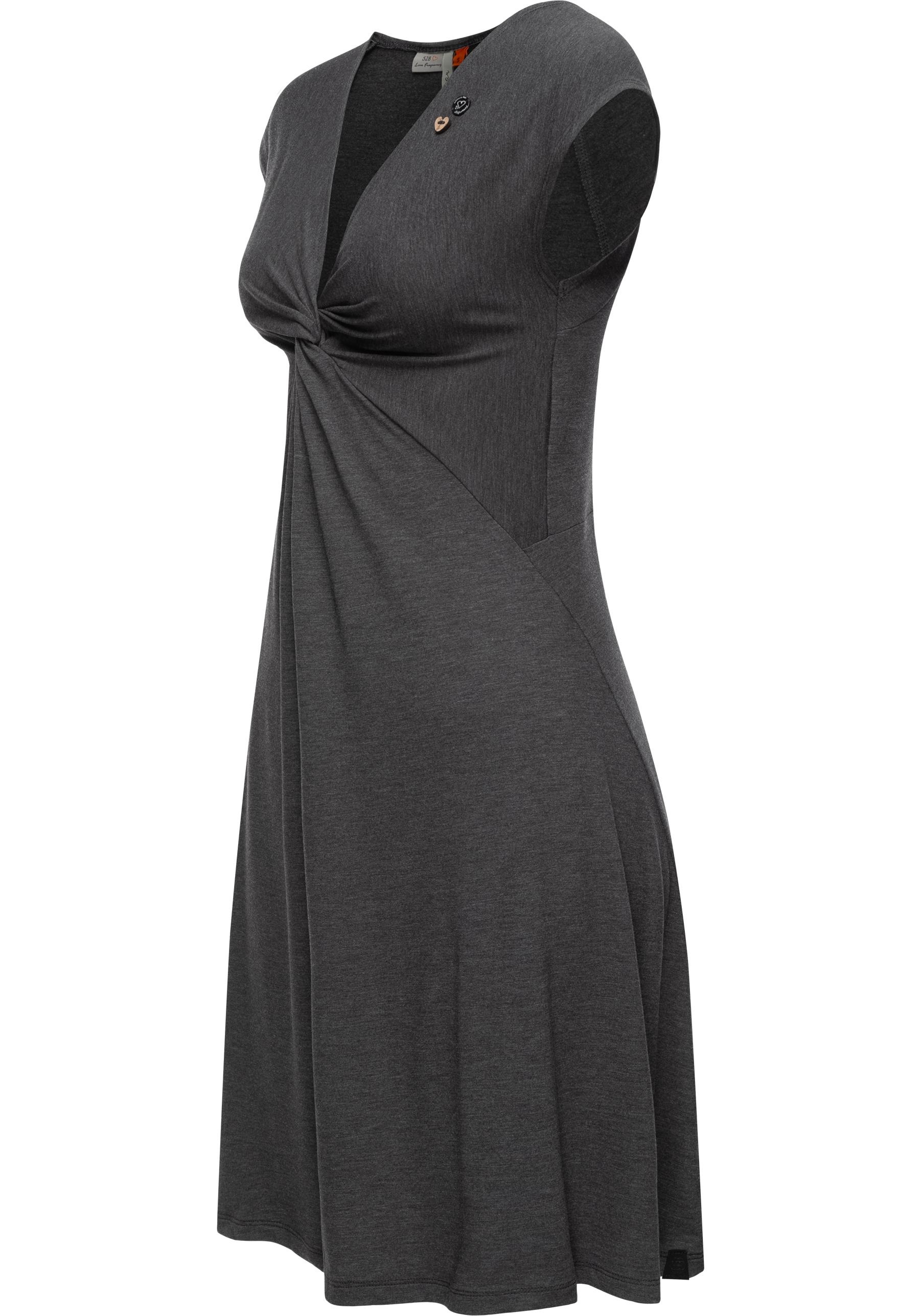 Ragwear Jerseykleid »Comfrey Solid«, stylisches Sommerkleid mit tiefem V-Ausschnitt