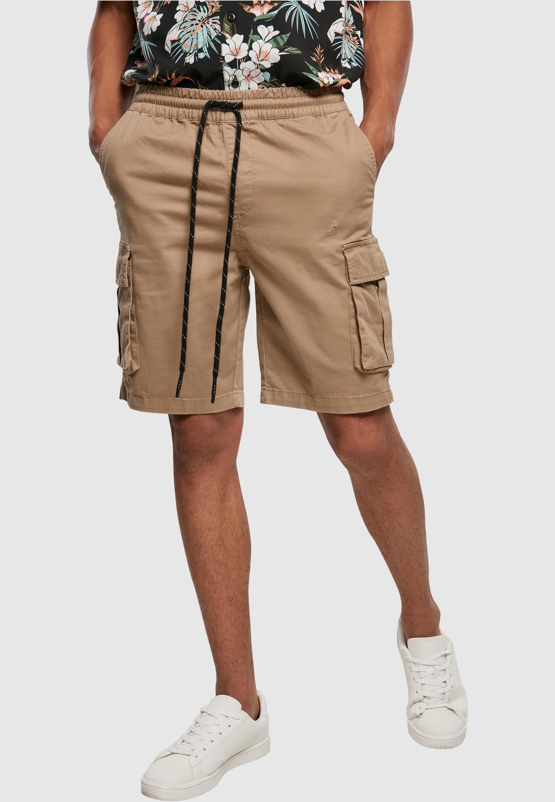 URBAN CLASSICS Stoffhose »Urban Classics Herren Drawstring Cargo Shorts«, (1 tlg.)